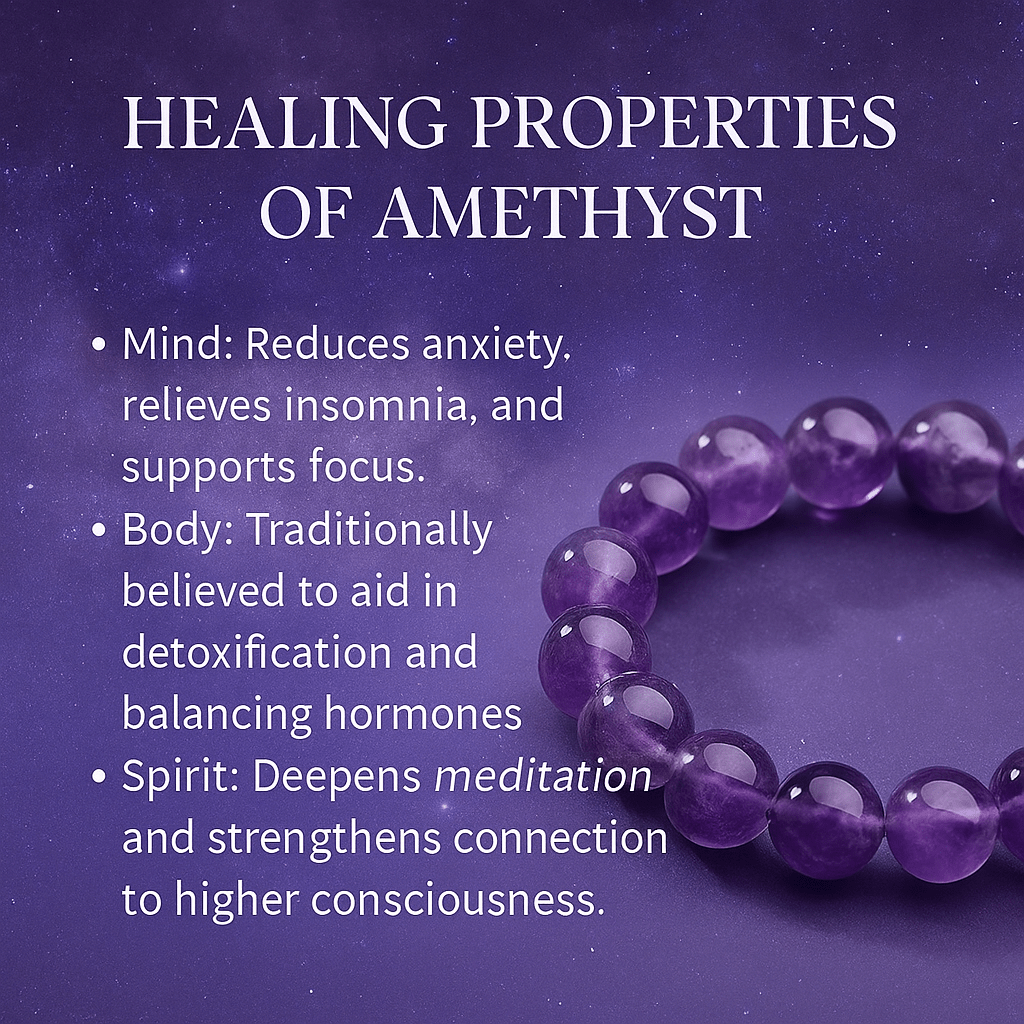 Amethyst Bracelet: Meaning, Healing Properties, and Spiritual Wisdom - ASTROSOUL