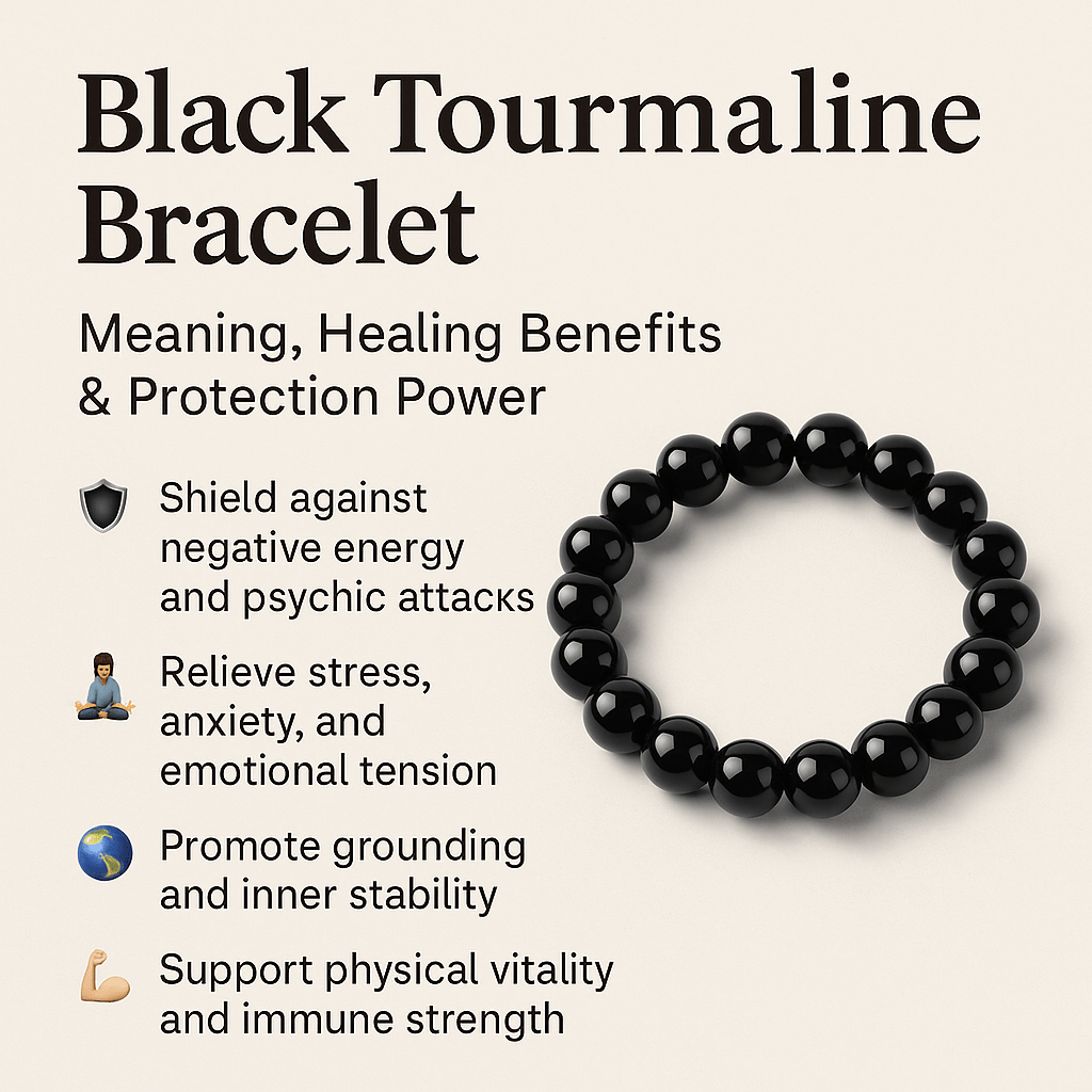 Black Tourmaline Bracelet: Meaning, Healing Benefits & Protection Power - ASTROSOUL