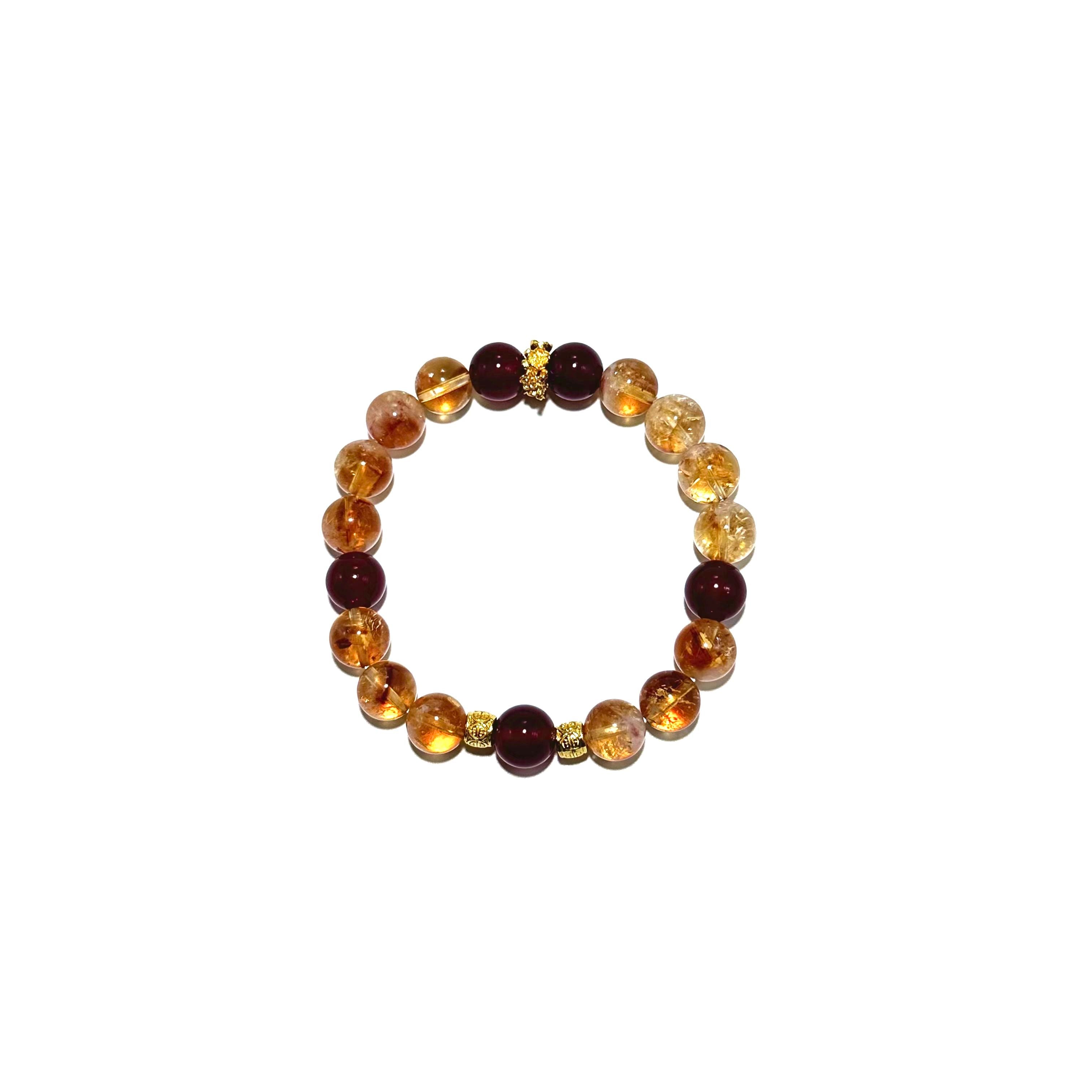 Citrine & Red Agate Bracelet- ASTROSOUL