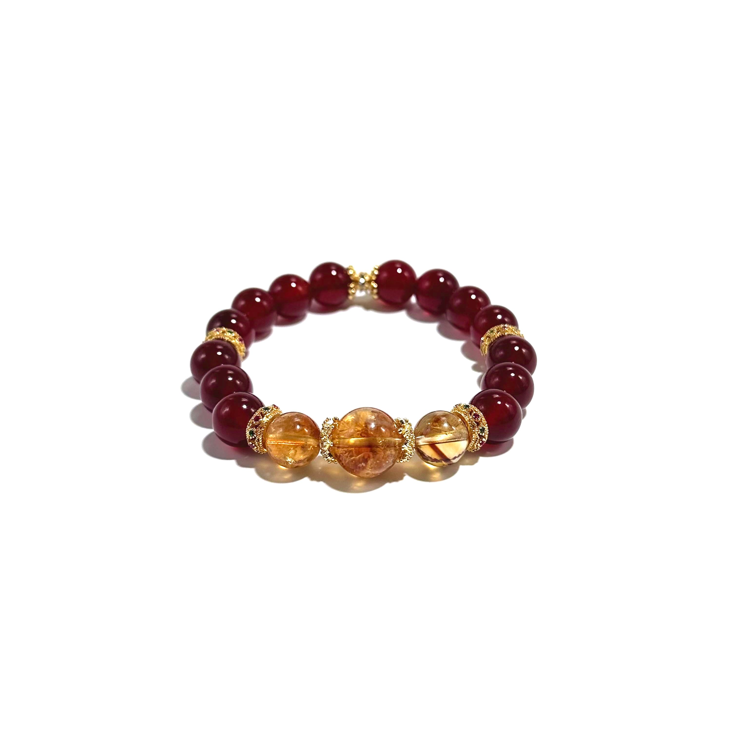 Royal Fortune Bracelet – Red Agate & Citrine- ASTROSOUL
