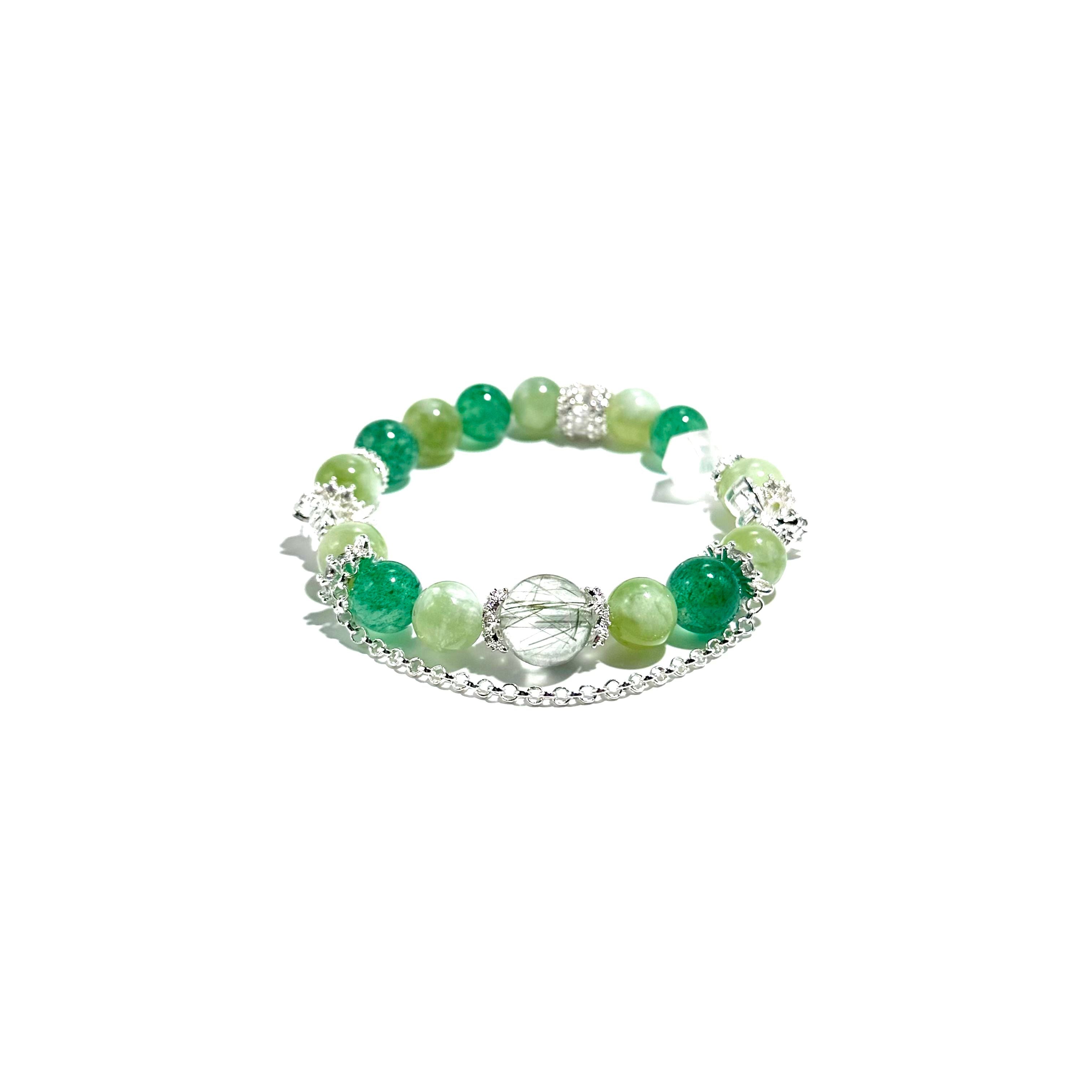 Green Rutilated Quartz & Jade- ASTROSOUL