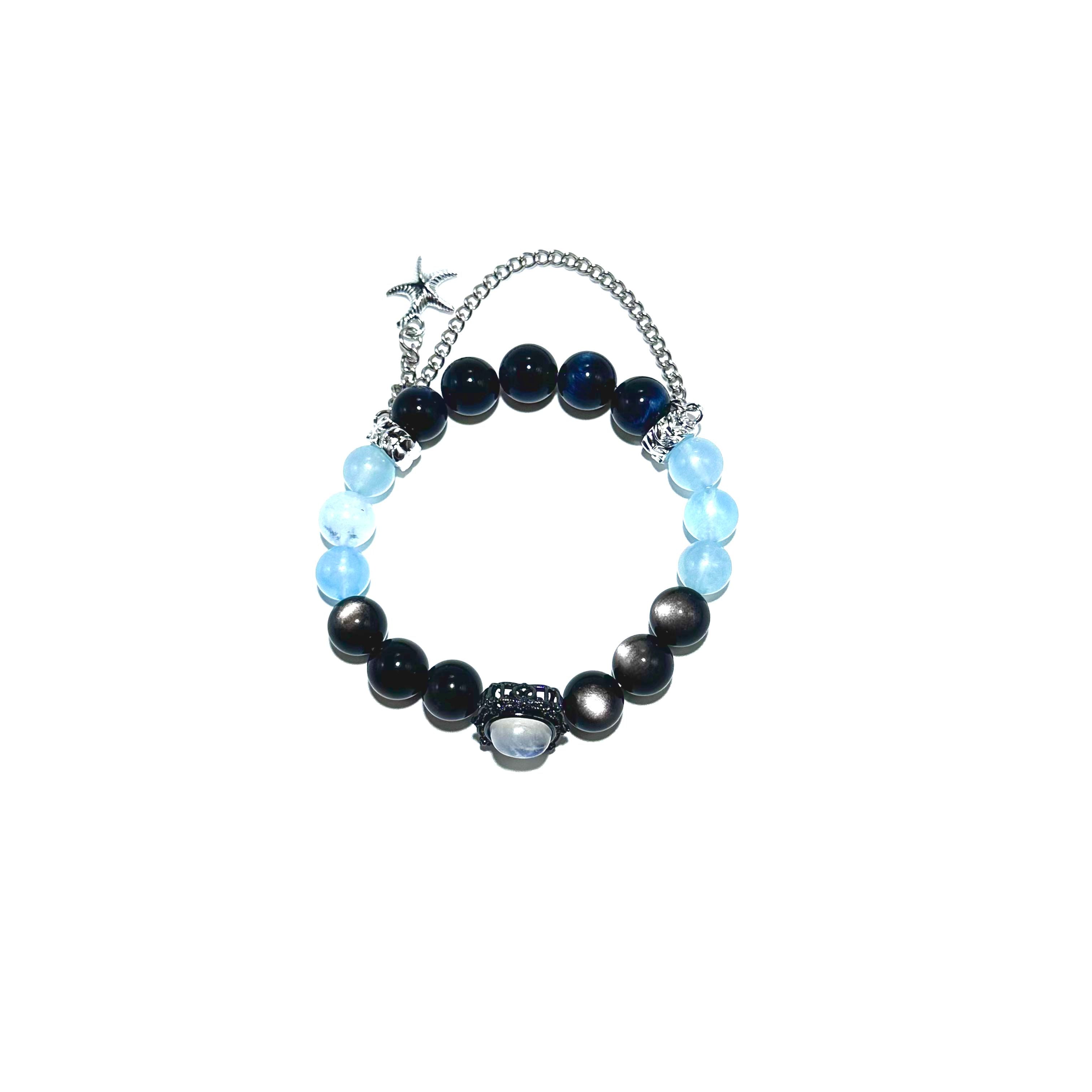 Moonstone & Aquamarine Bracelet - ASTROSOUL
