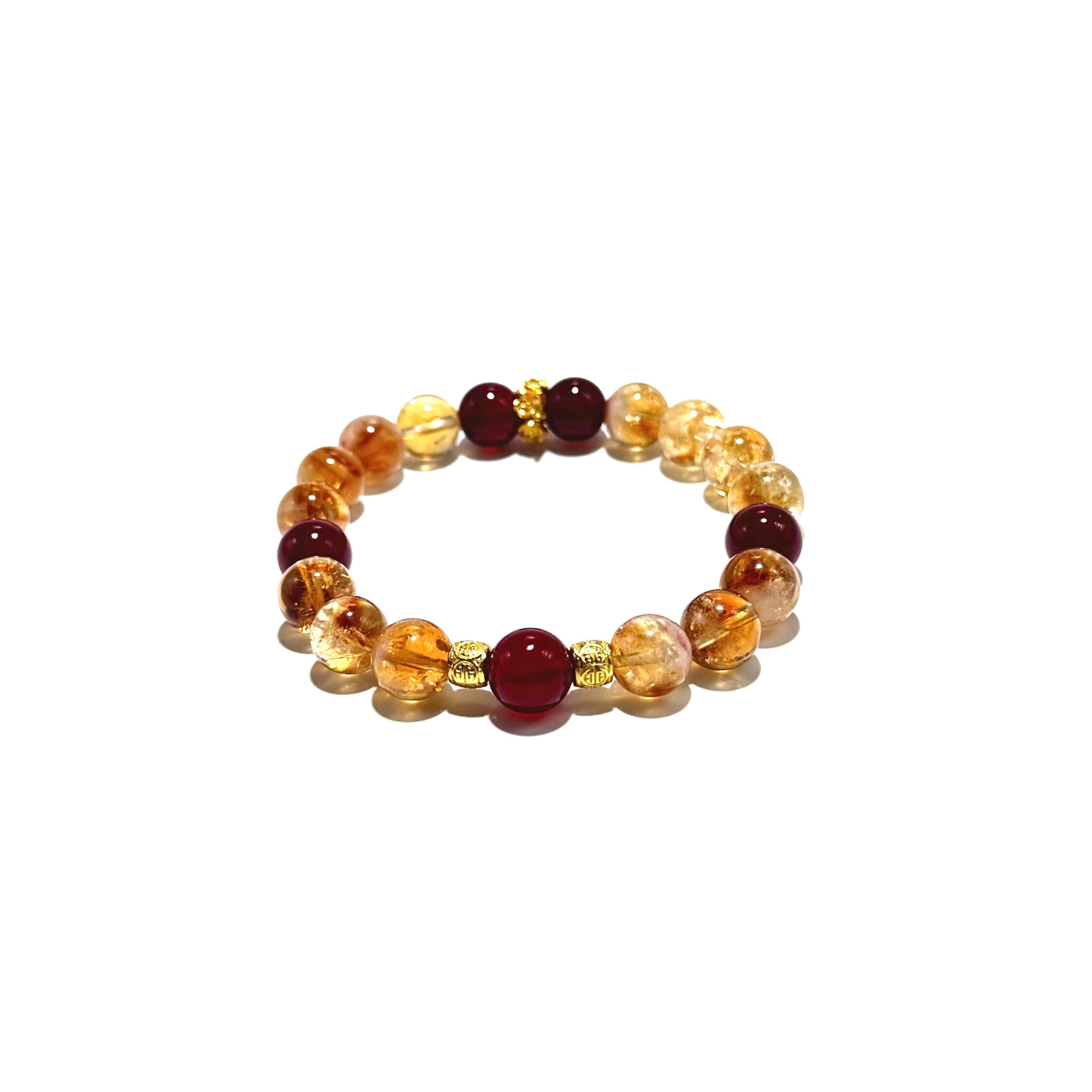 Citrine & Red Agate Bracelet- ASTROSOUL