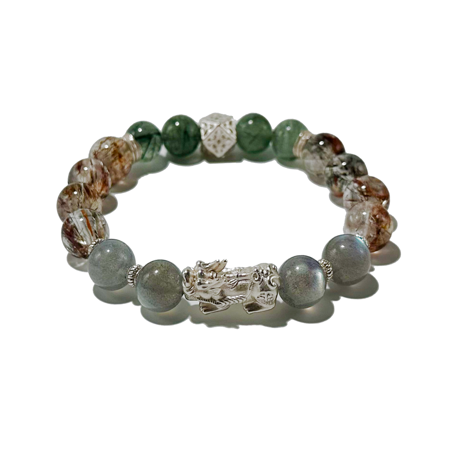 Prosperity Guardian Bracelet – Aventurine, Labradorite & Pixiu