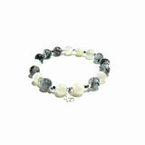 White Moonstone & Black Rutilated Quartz Bracelet- ASTROSOUL