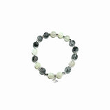 White Moonstone & Black Rutilated Quartz Bracelet- ASTROSOUL