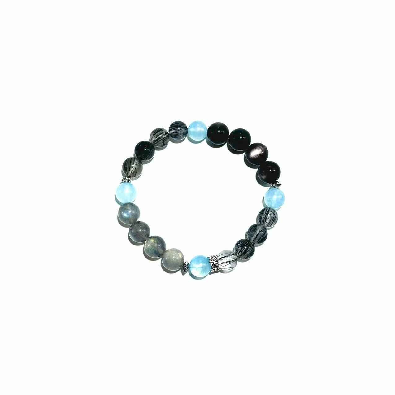 Black Rutilated Quartz, Labradorite- ASTROSOUL
