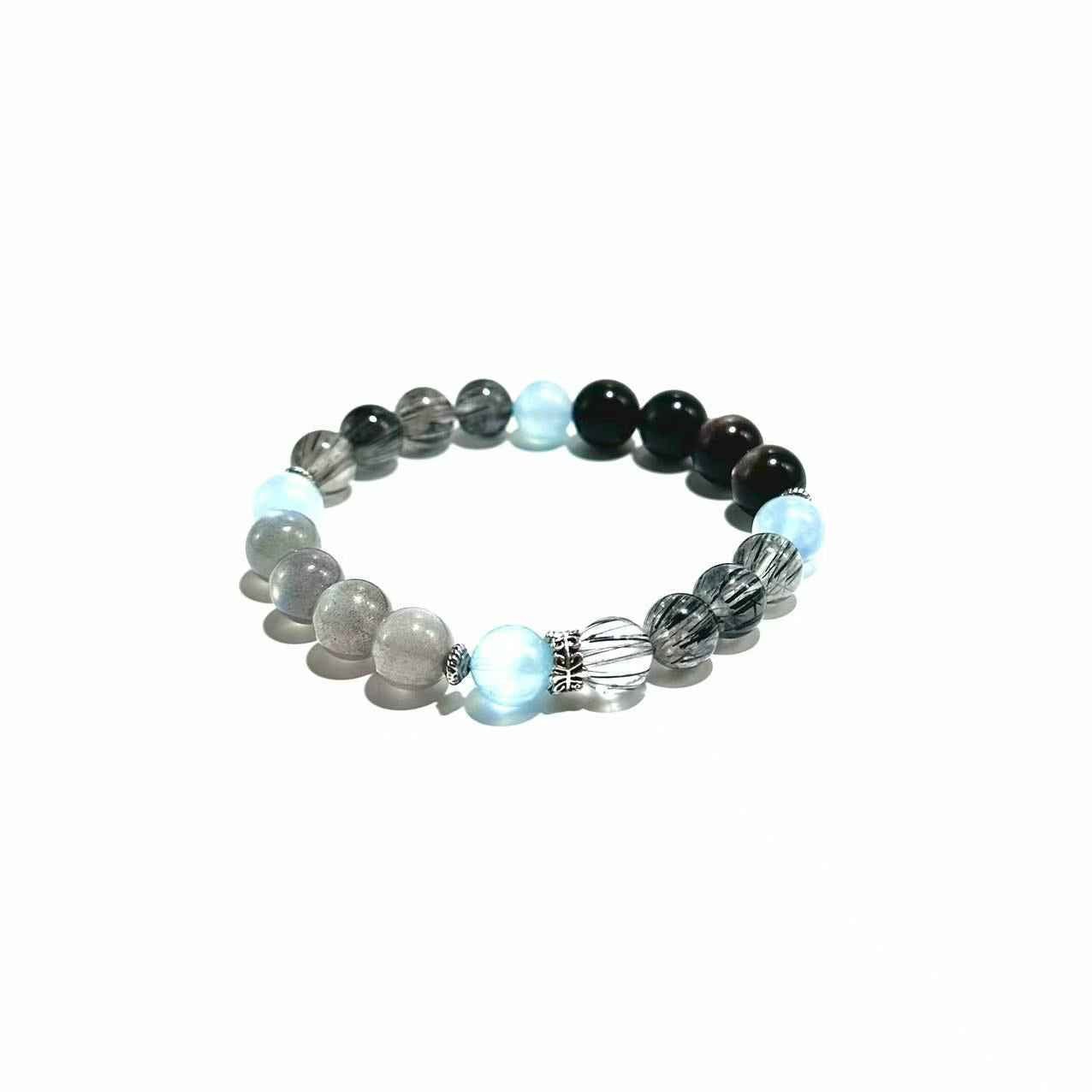 Black Rutilated Quartz, Labradorite- ASTROSOUL