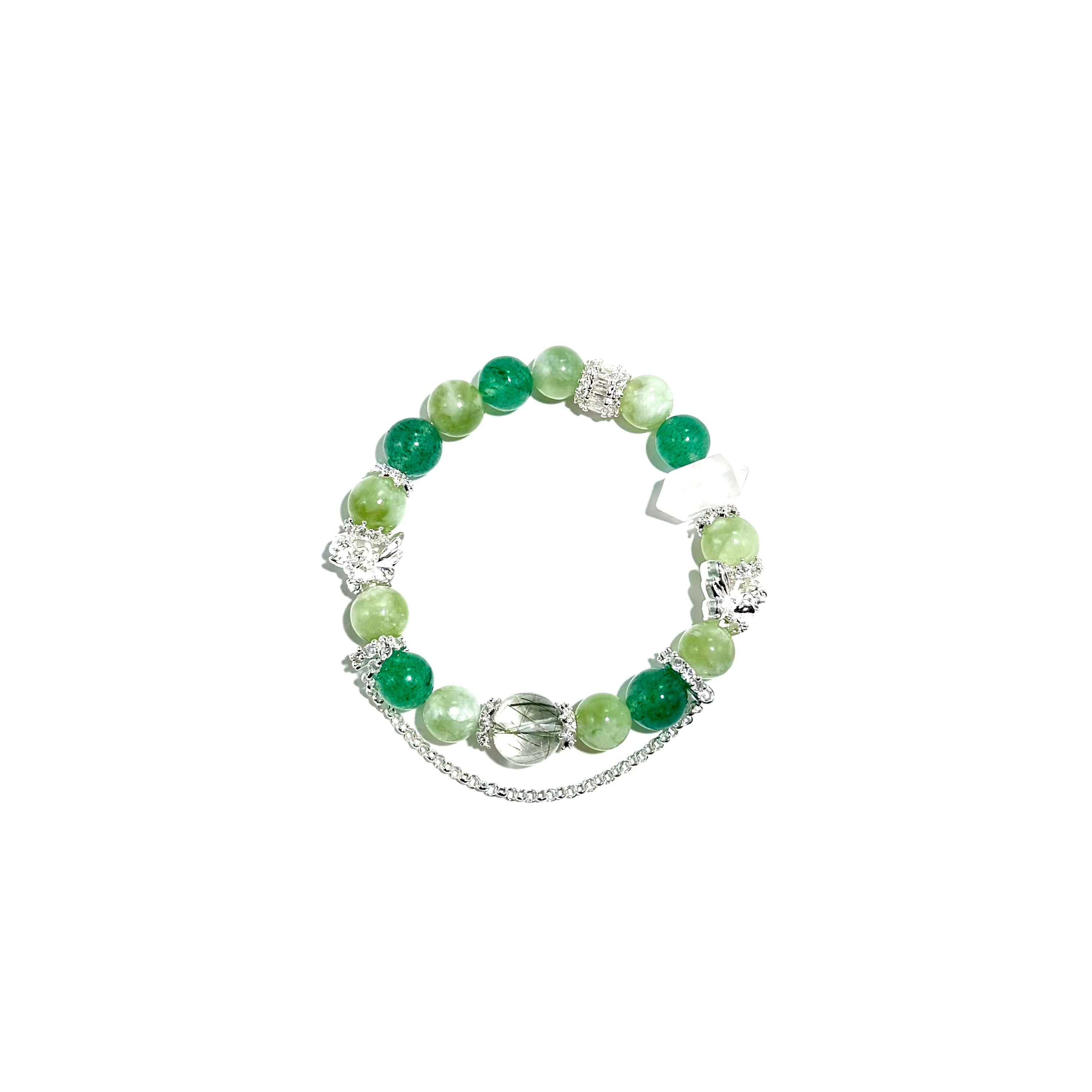 Green Rutilated Quartz & Jade- ASTROSOUL