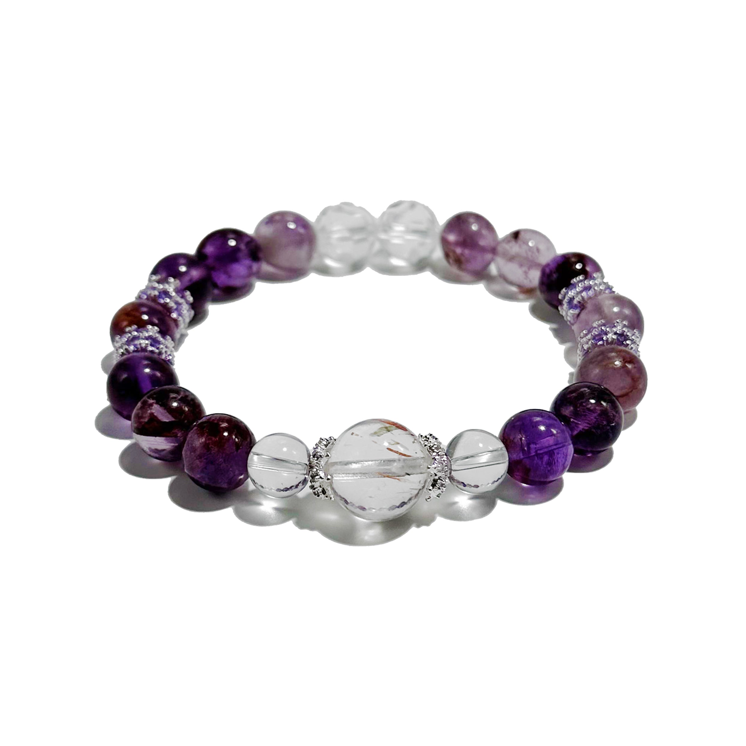 Amethyst Radiance Bracelet – Amethyst & Clear Quartz - ASTROSOUL