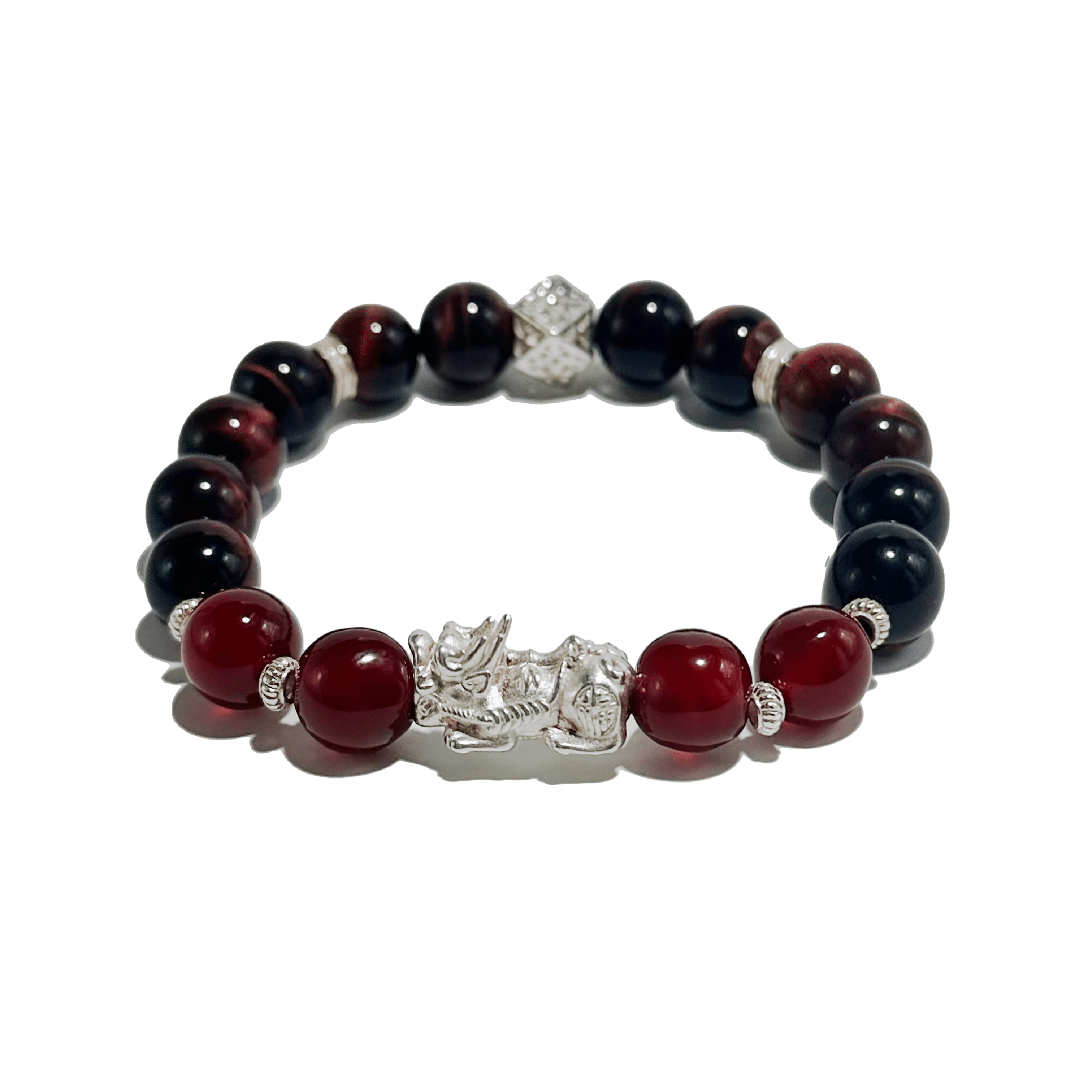 Crimson Guardian – Red Tiger Eye Pixiu Bracelet - ASTROSOUL