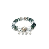 Rutilated Quartz & Moss Agate crystal Bracelet- ASTROSOUL