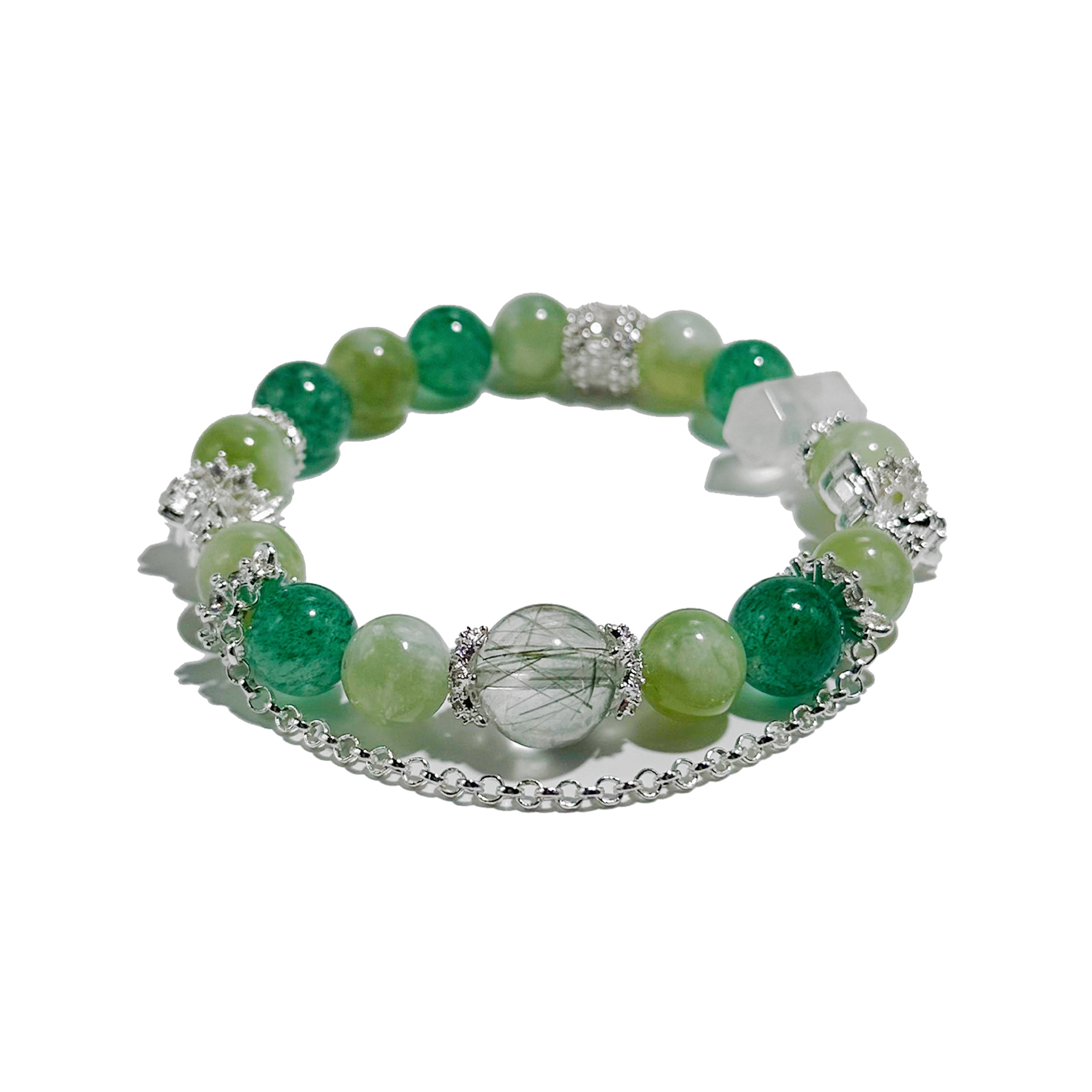 Emerald Harmony Bracelet – Green Rutilated Quartz & Jade - ASTROSOUL