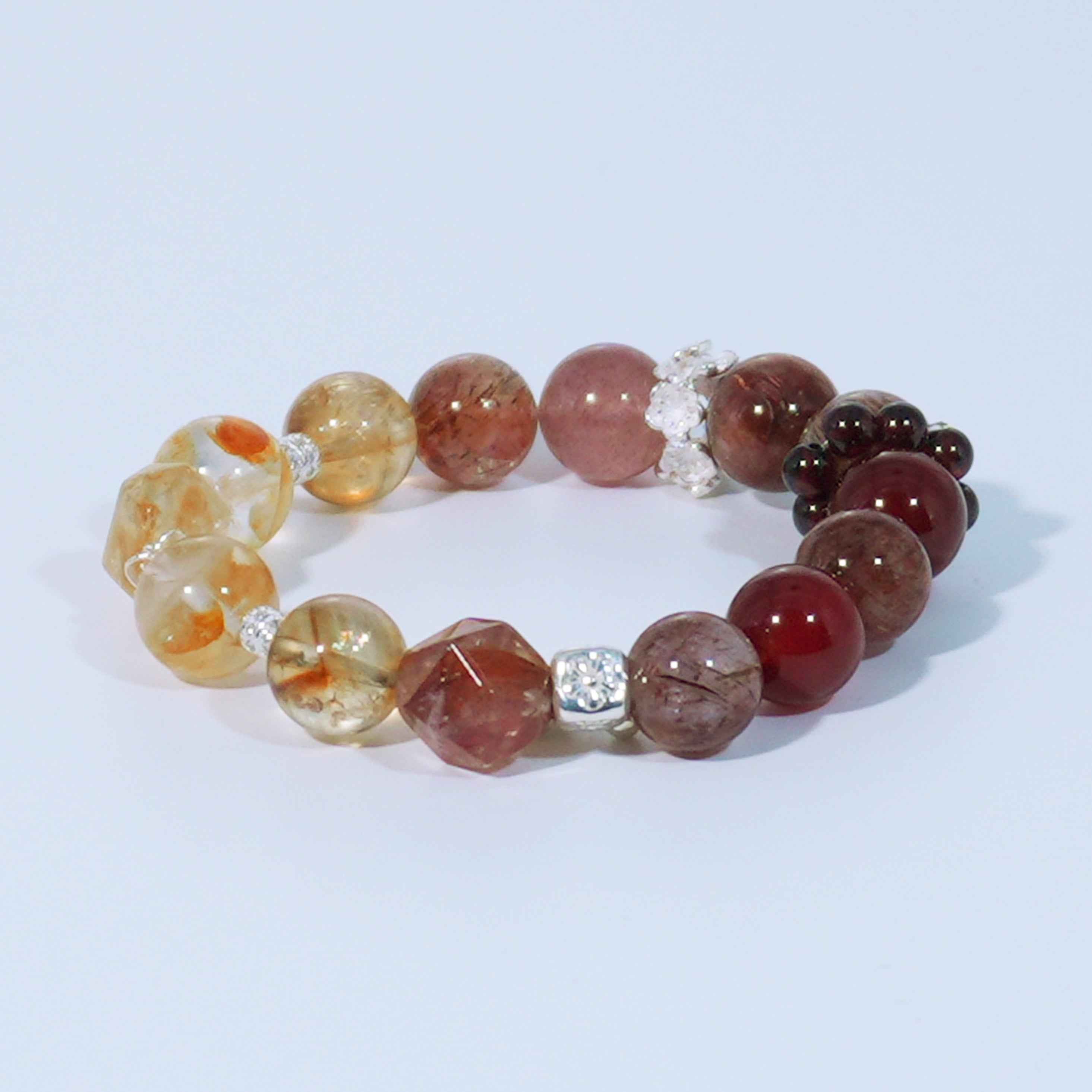 Energy Balance Gemstone Beaded crystal Bracelet - Fire Element Bracelet - ASTROSOUL