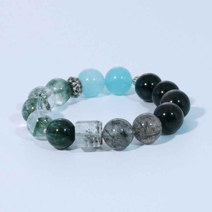Energy Balance Gemstone Beaded Bracelet - Water Element Bracelet - ASTROSOUL