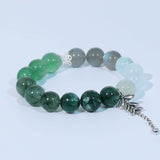 Energy Balance Gemstone Beaded Bracelet - Wood Element Bracelet - ASTROSOUL