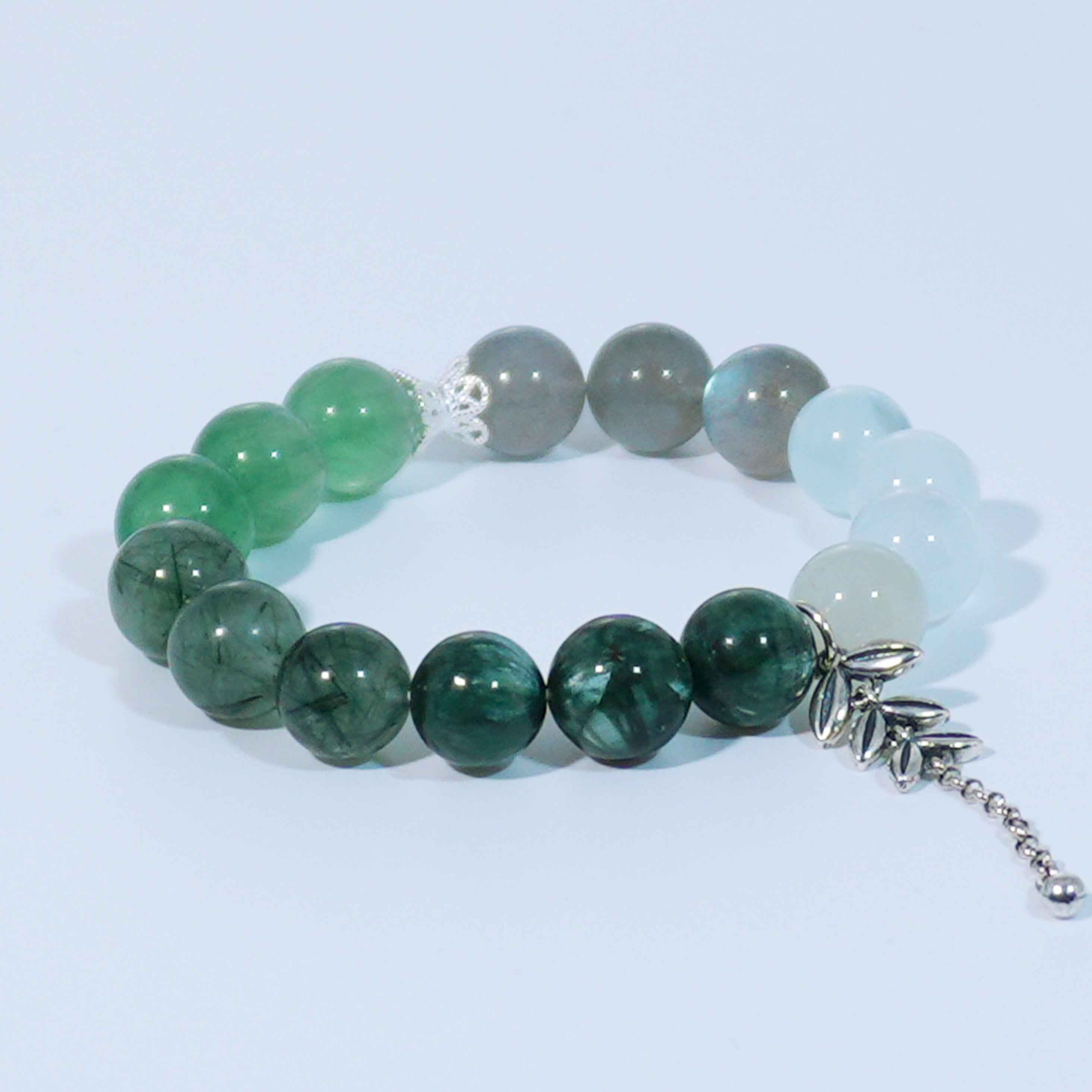 Energy Balance Gemstone Beaded Bracelet - Wood Element Bracelet - ASTROSOUL