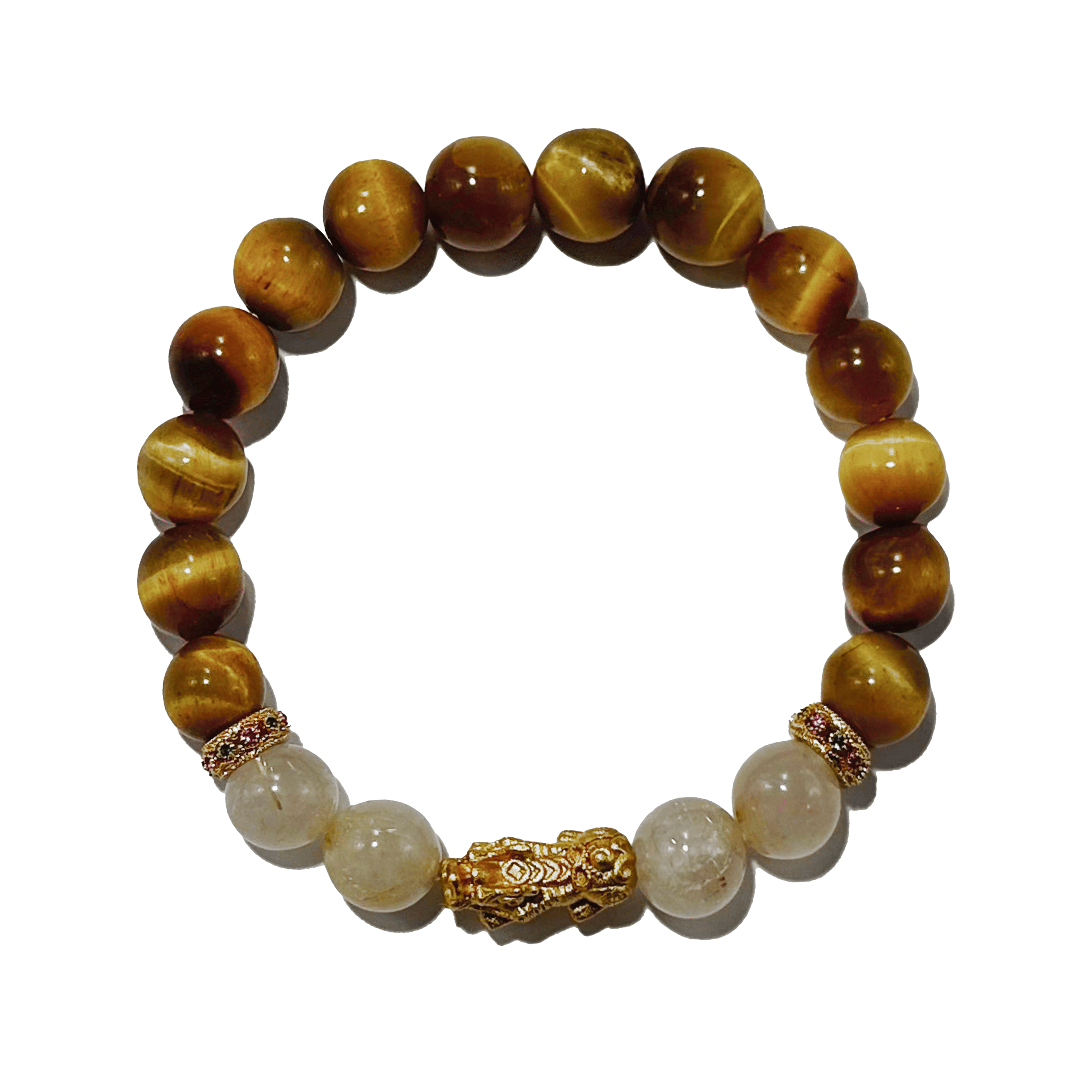 Fortune Guardian – Tiger Eye & Citrine Pixiu crystal Bracelet - ASTROSOUL