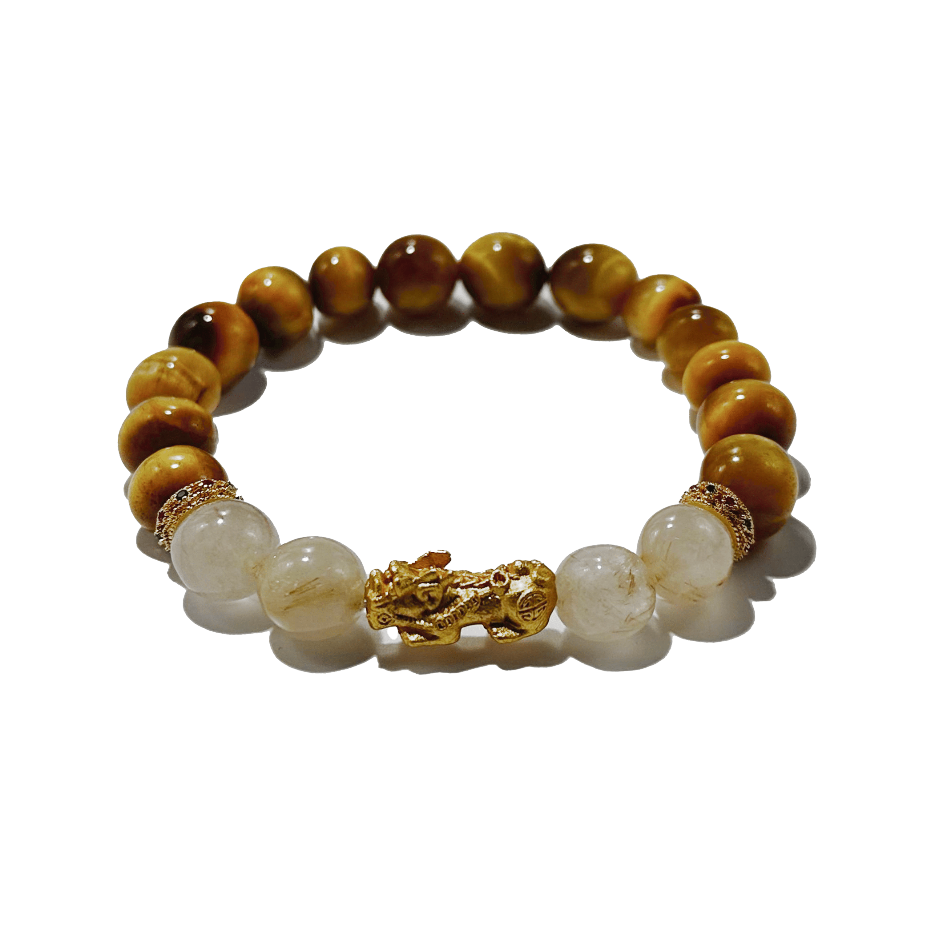 Fortune Guardian – Tiger Eye & Citrine Pixiu crystal Bracelet - ASTROSOUL