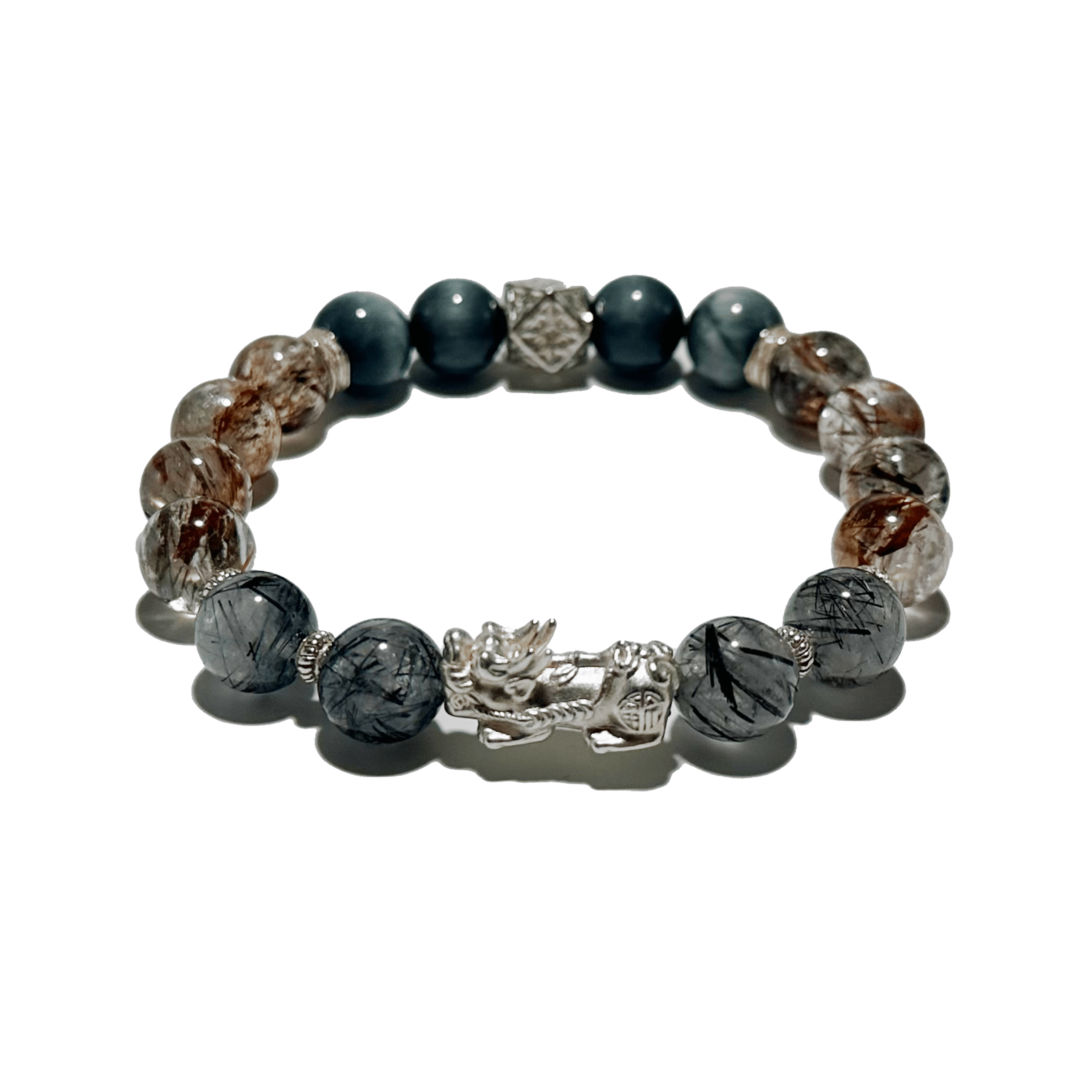 Fortune Shield Bracelet – Rutilated Quartz, Labradorite & Pixiu - ASTROSOUL
