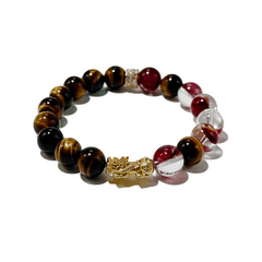 Fortune Tiger Bracelet – Tiger Eye, Garnet & Pixiu - ASTROSOUL