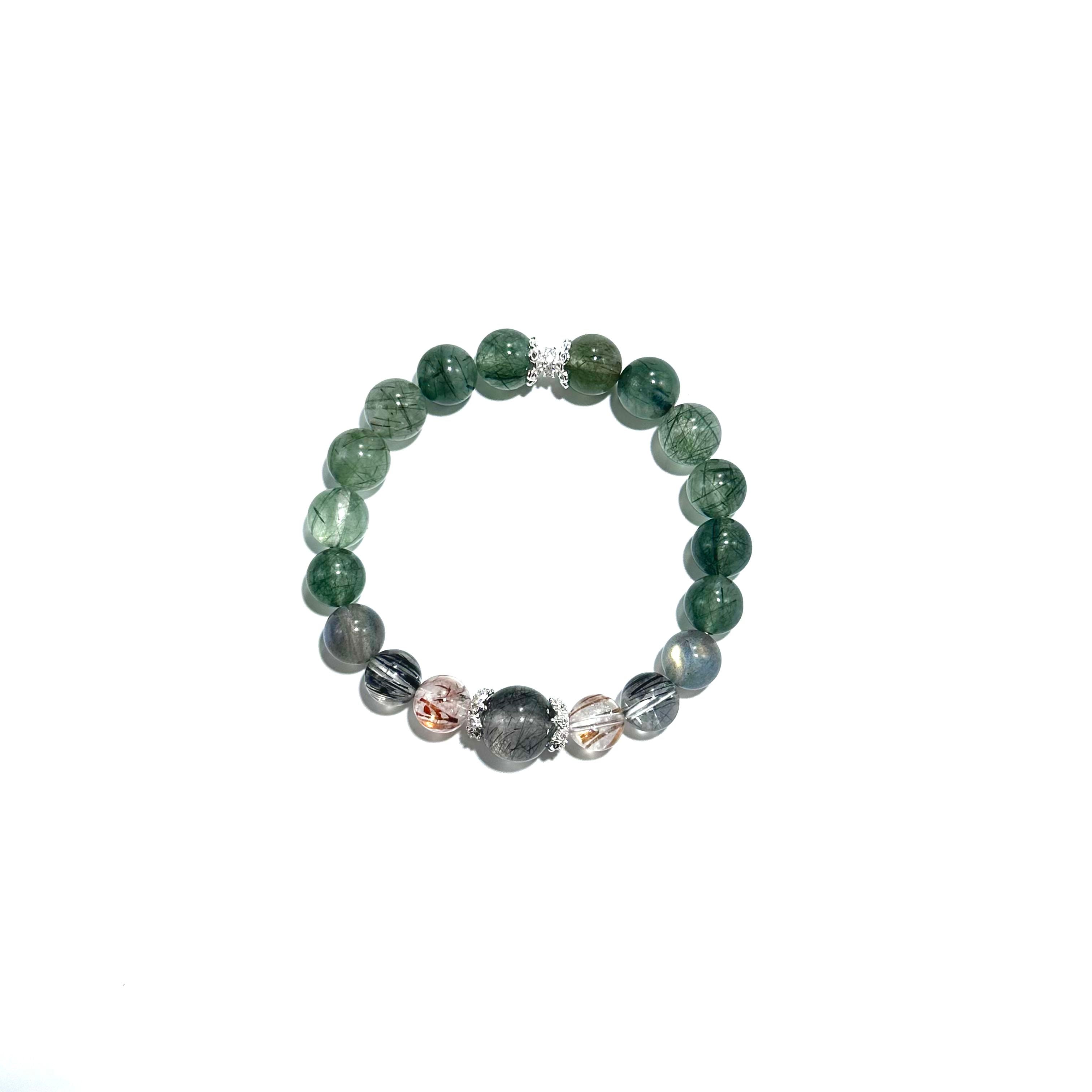 Green Rutilated Quartz crystal Bracelet - ASTROSOUL