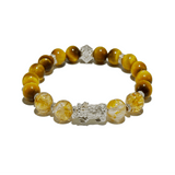 Golden Guardian Crystal Bracelet – Tiger Eye & Citrine Pixiu - ASTROSOUL