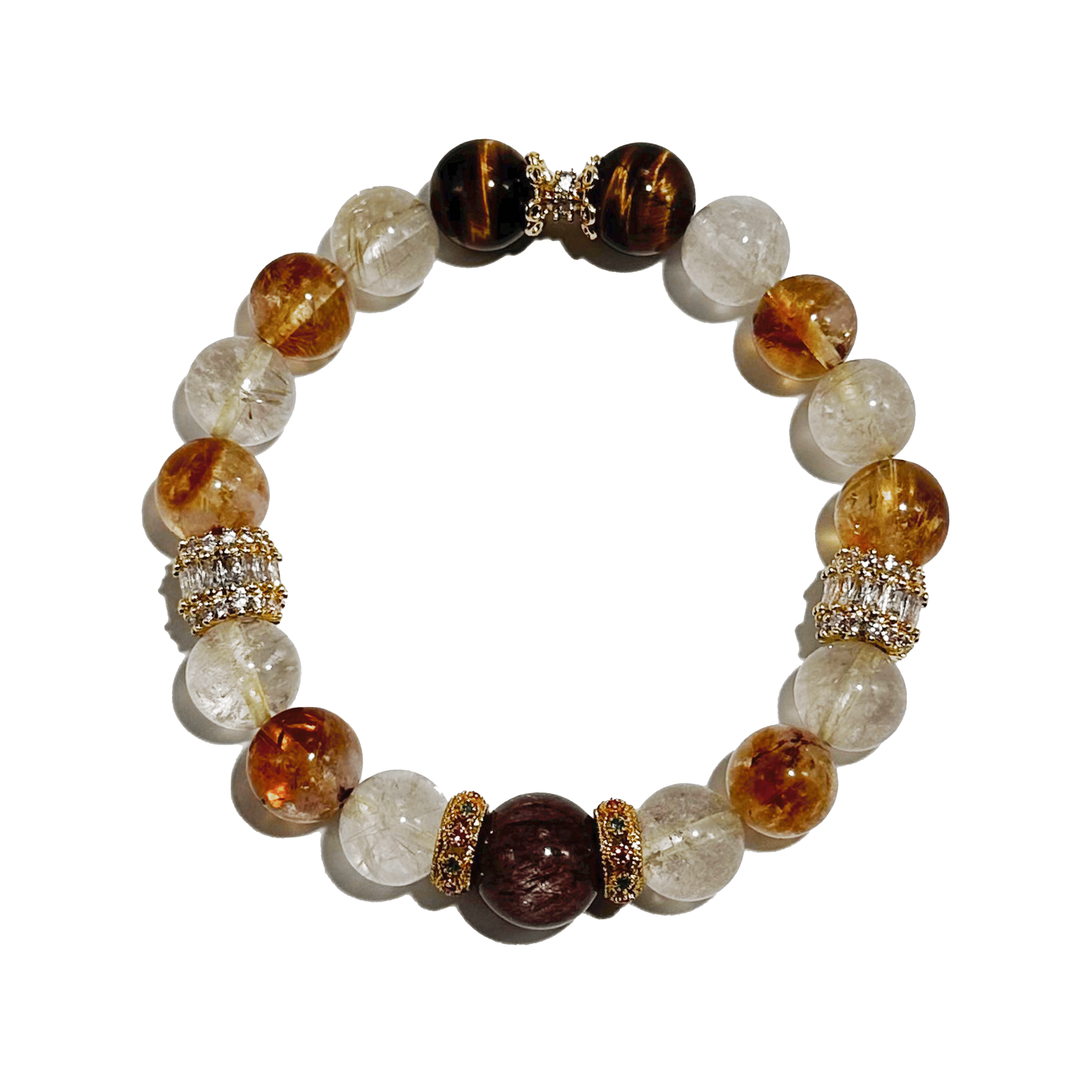 Golden Harmony Bracelet – Citrine, Tiger Eye & Garnet - ASTROSOUL