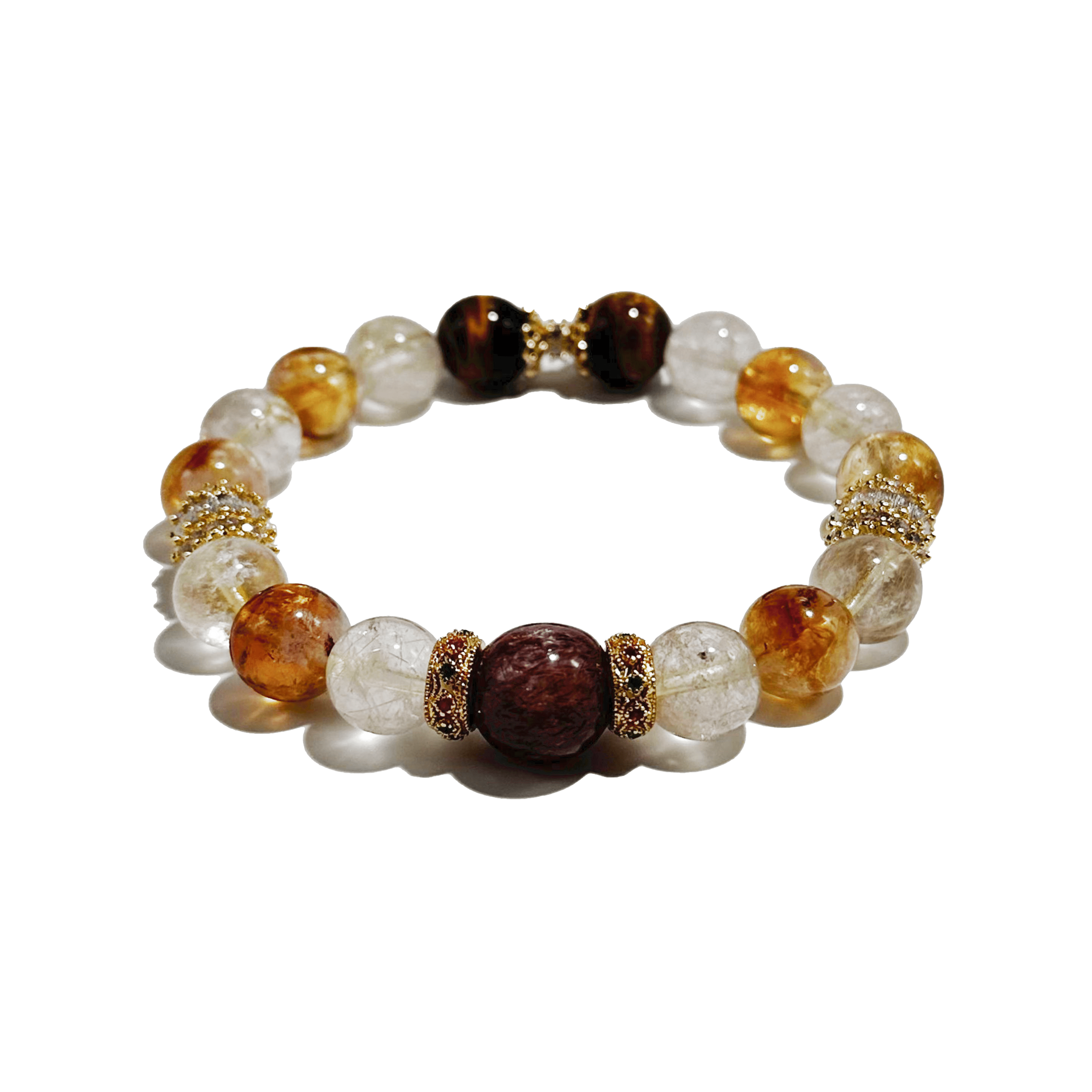 Golden Harmony Bracelet – Citrine, Tiger Eye & Garnet - ASTROSOUL