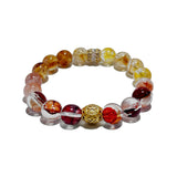 Golden Radiance Bracelet – Rutilated Quartz & Strawberry Quartz - ASTROSOUL