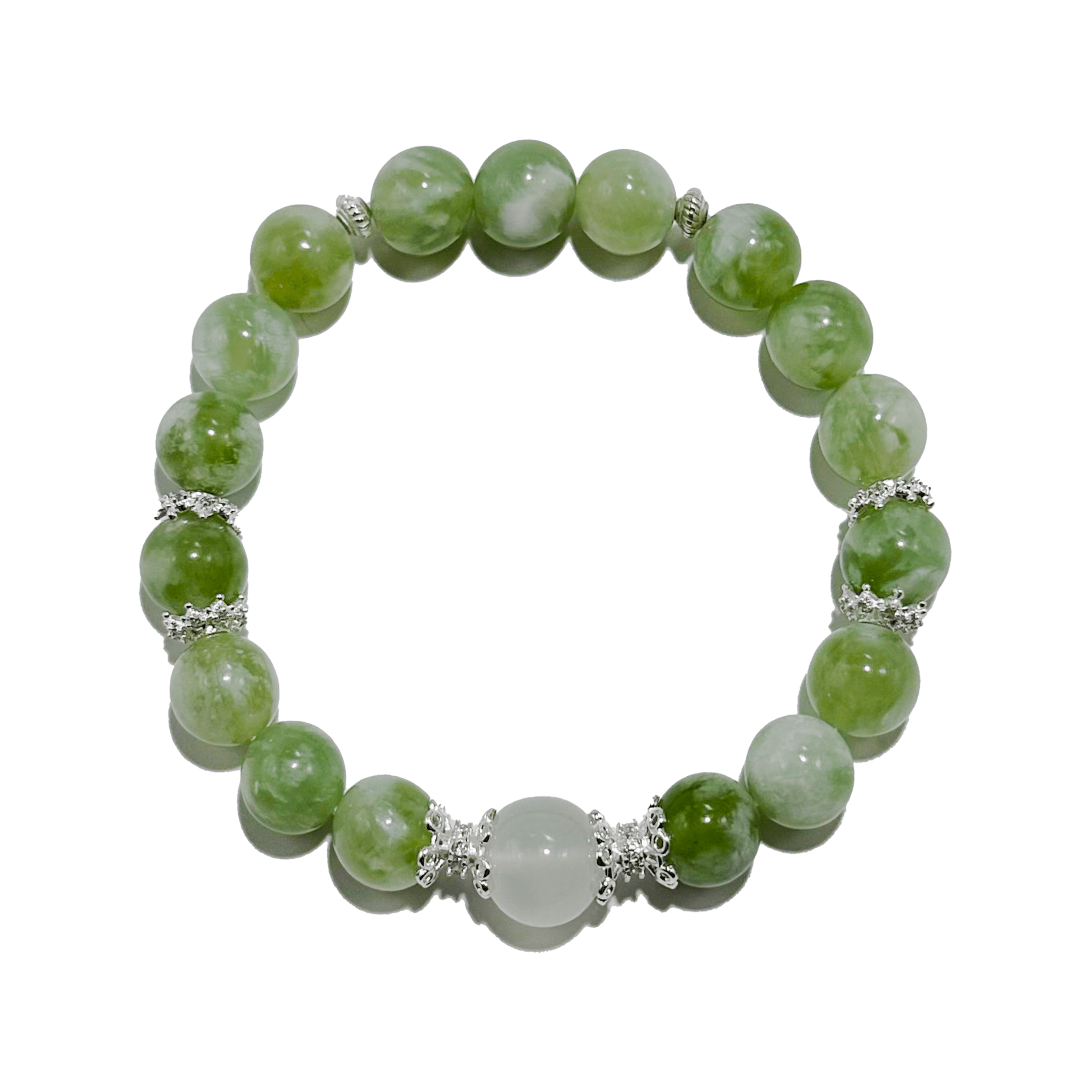 Jade Harmony – Green Jade & Moonstone crystal Bracelet - ASTROSOUL