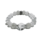 Moonlight Serenity – Moonstone & Clear Quartz Crystal Bracelet - ASTROSOUL