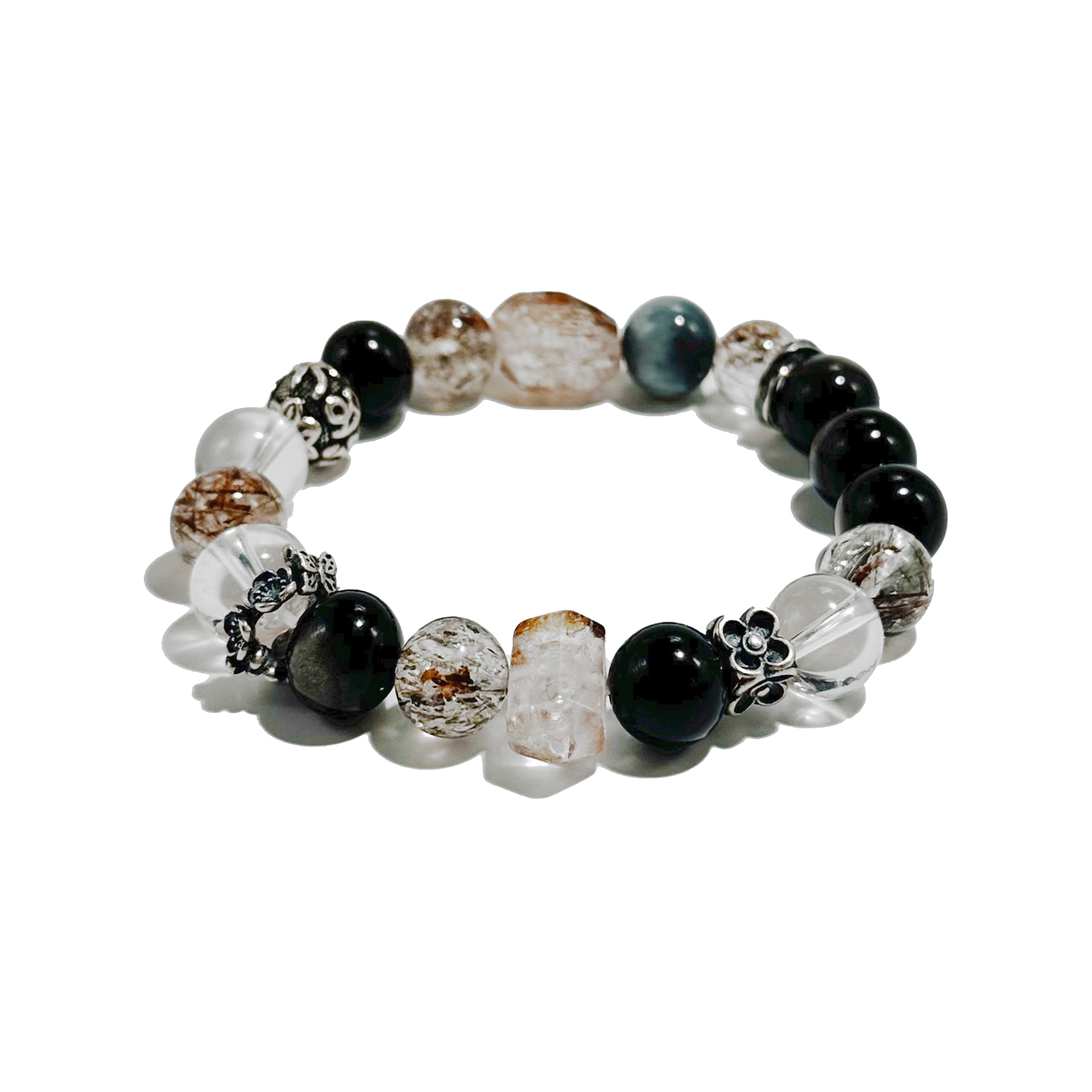 Mystic Balance Bracelet – BlackOnyx, Morganite & Rutilated Quartz - ASTROSOUL