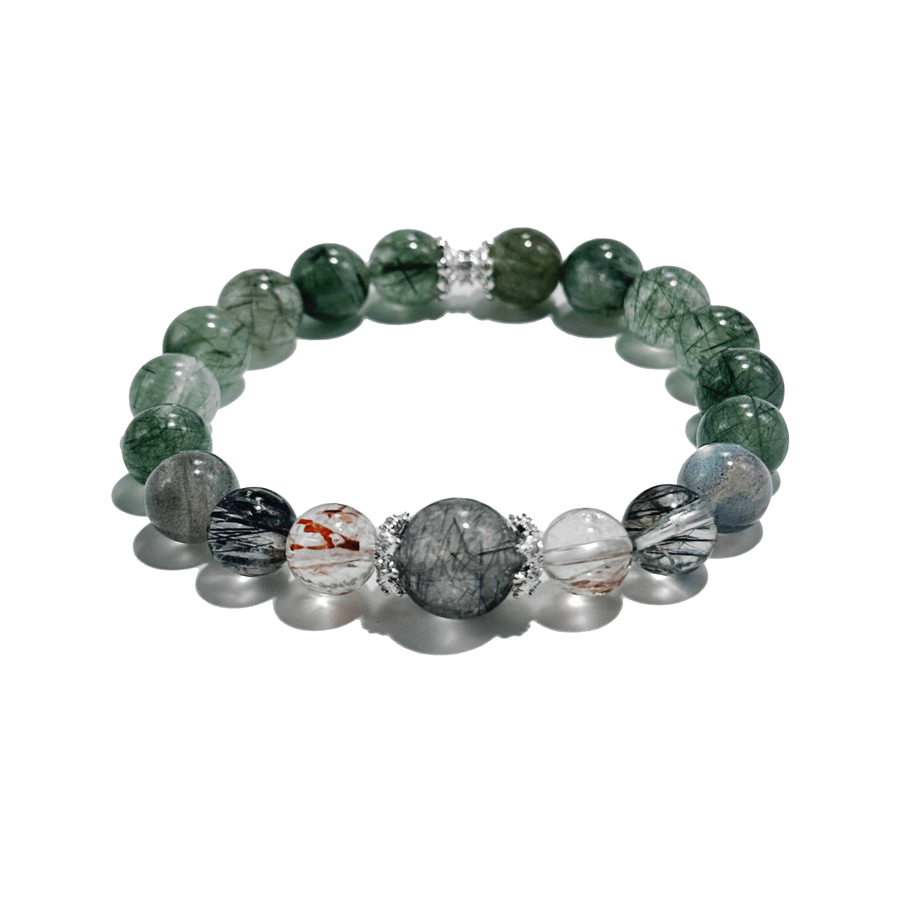 Nature Shield – Green Rutilated Quartz crystal Bracelet - ASTROSOUL