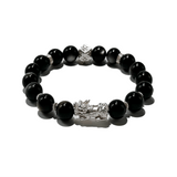 Obsidian Guardian – Black Obsidian Pixiu Crystal Bracelet - ASTROSOUL