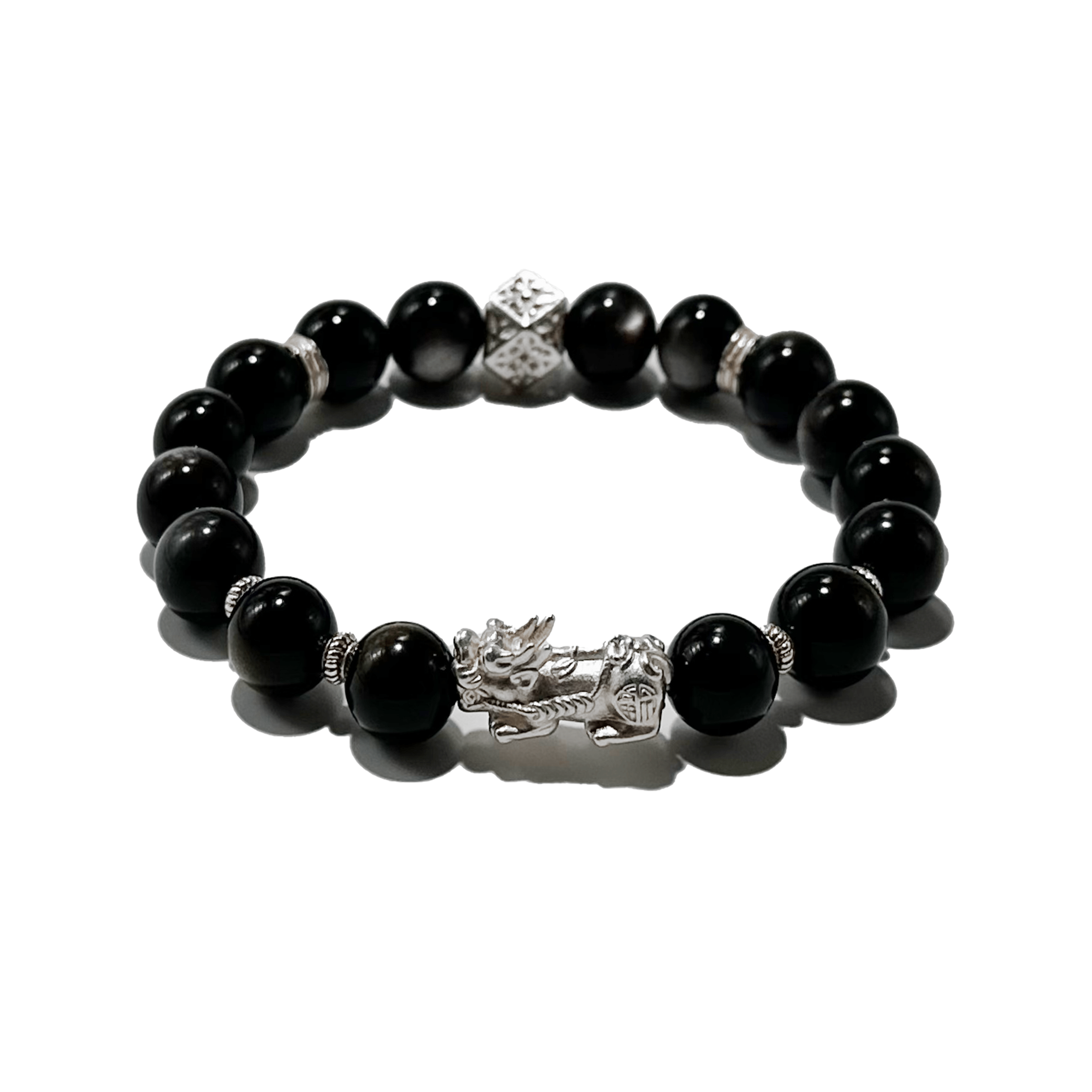 Obsidian Guardian – Black Obsidian Pixiu Crystal Bracelet - ASTROSOUL
