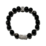 Obsidian Guardian – Black Obsidian Pixiu Crystal Bracelet - ASTROSOUL