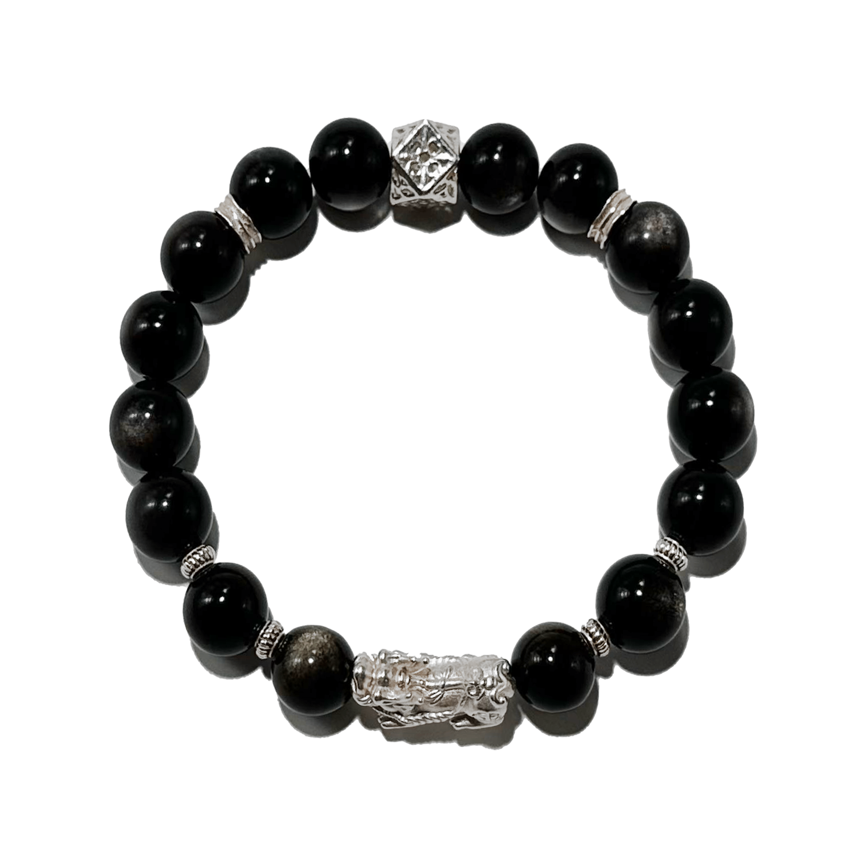 Obsidian Guardian – Black Obsidian Pixiu Crystal Bracelet - ASTROSOUL