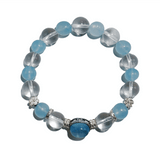 Ocean Serenity – Blue Chalcedony & Quartz crystal Bracelet - ASTROSOUL