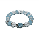 Ocean Serenity – Blue Chalcedony & Quartz crystal Bracelet - ASTROSOUL