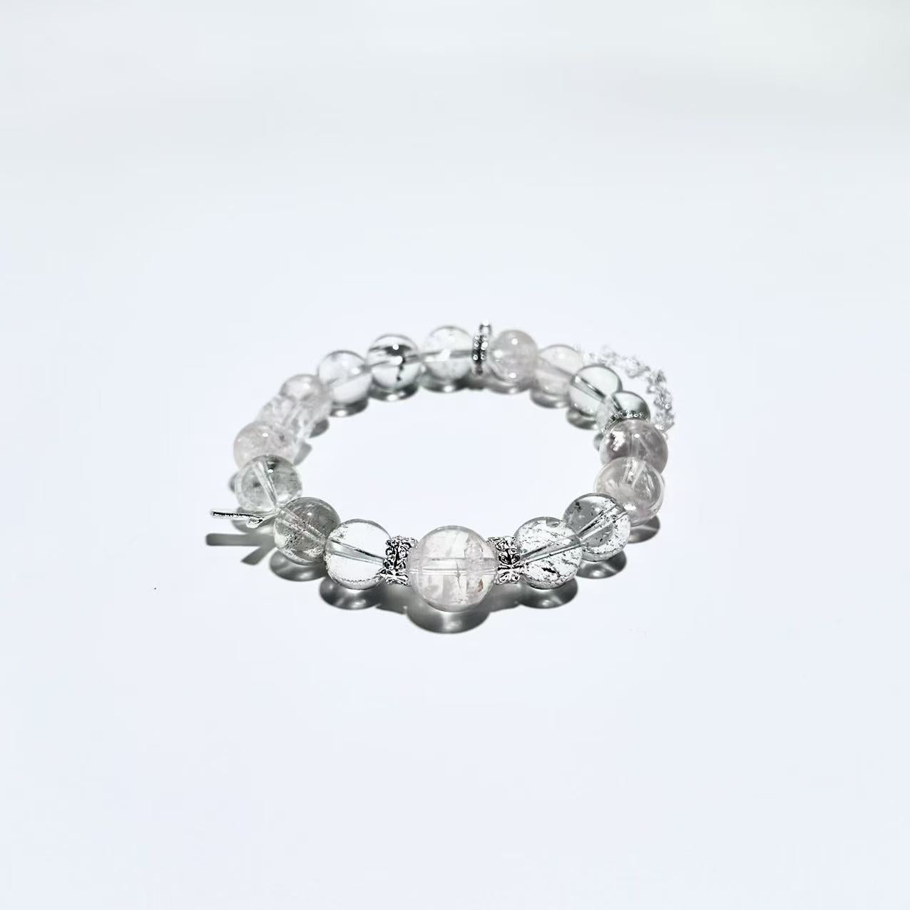 Pure Light – Clear Quartz & White Phantom Bracelet - ASTROSOUL