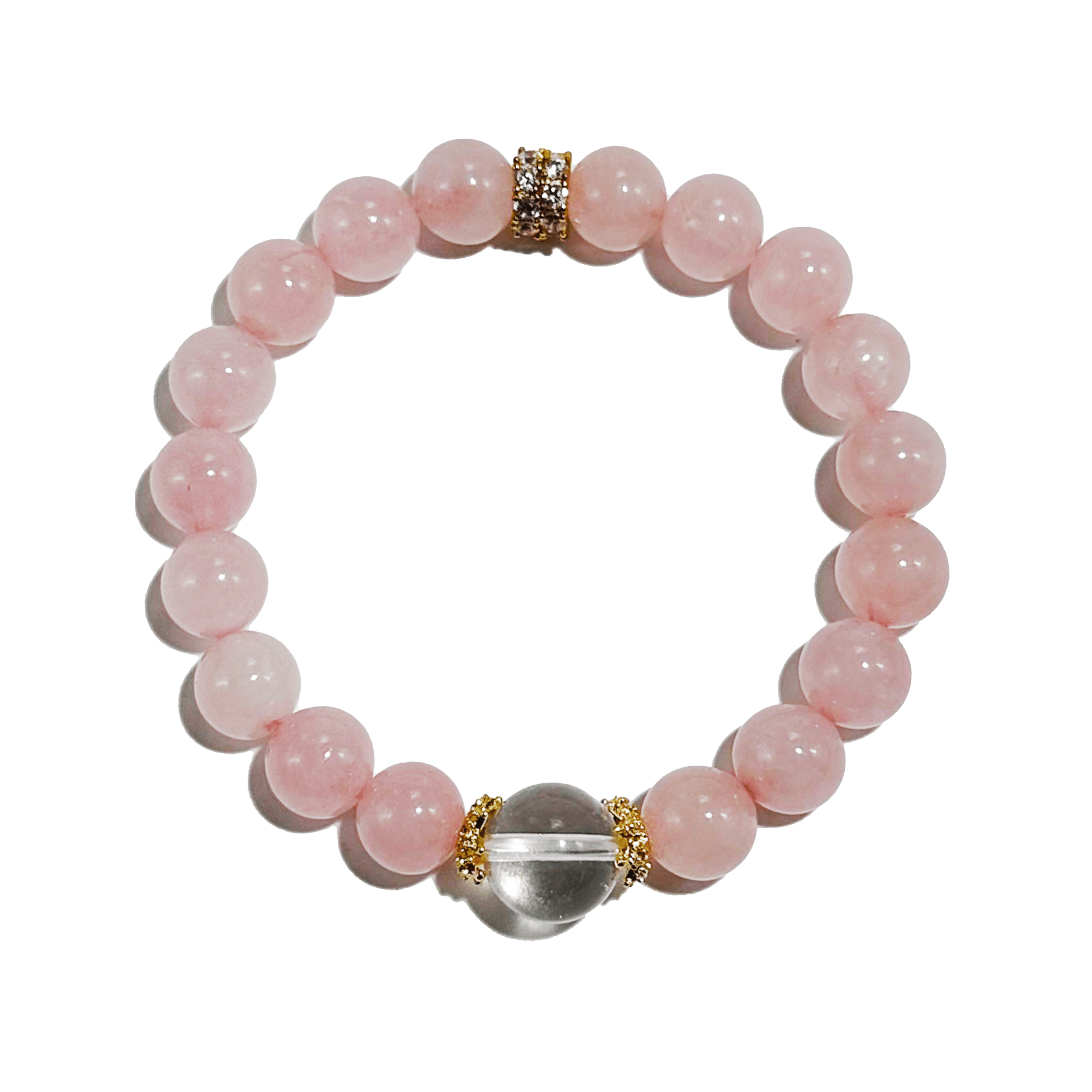 Rose Glow Bracelet – Rose Quartz & Clear Quartz - ASTROSOUL