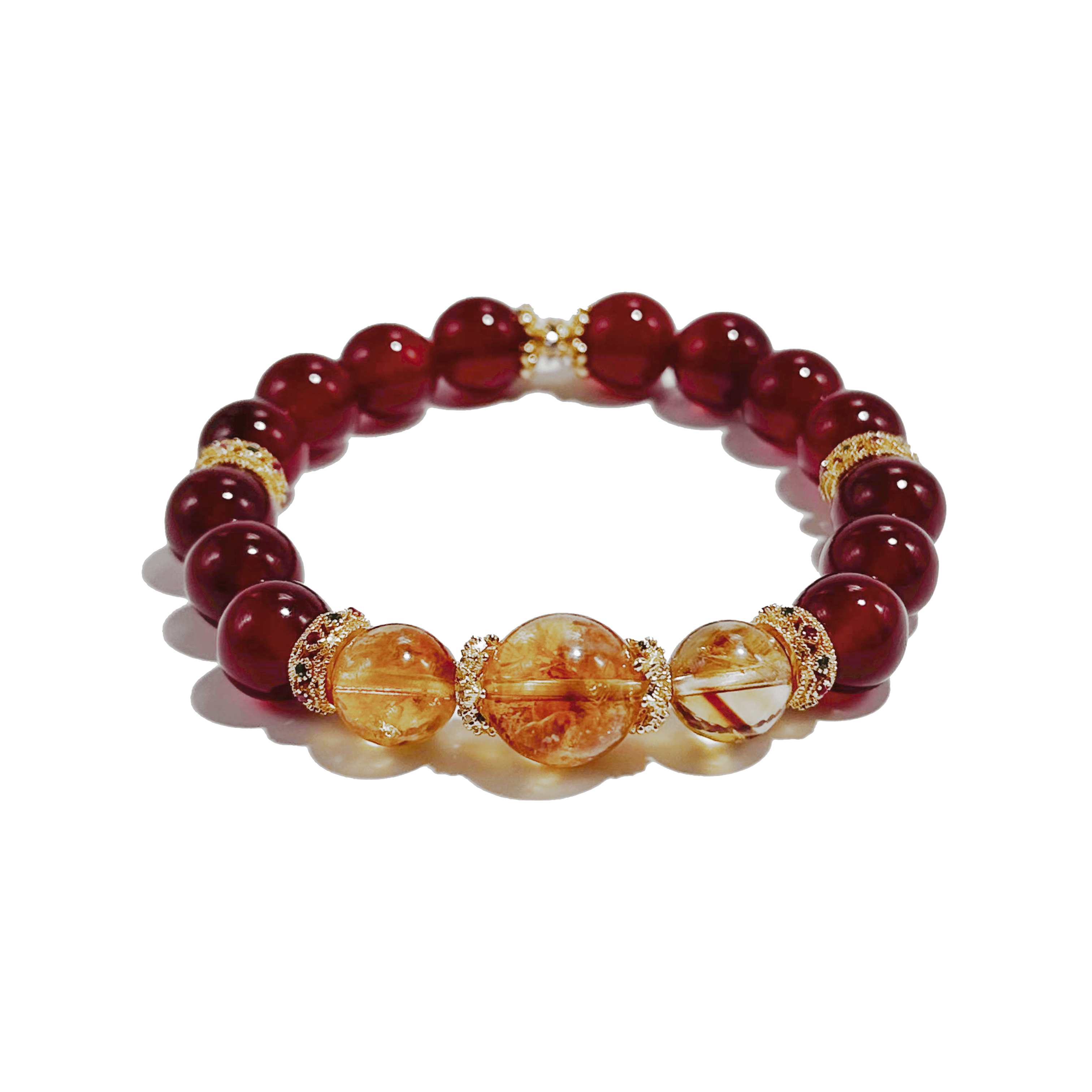 Royal Fortune Bracelet – Red Agate & Citrine - ASTROSOUL