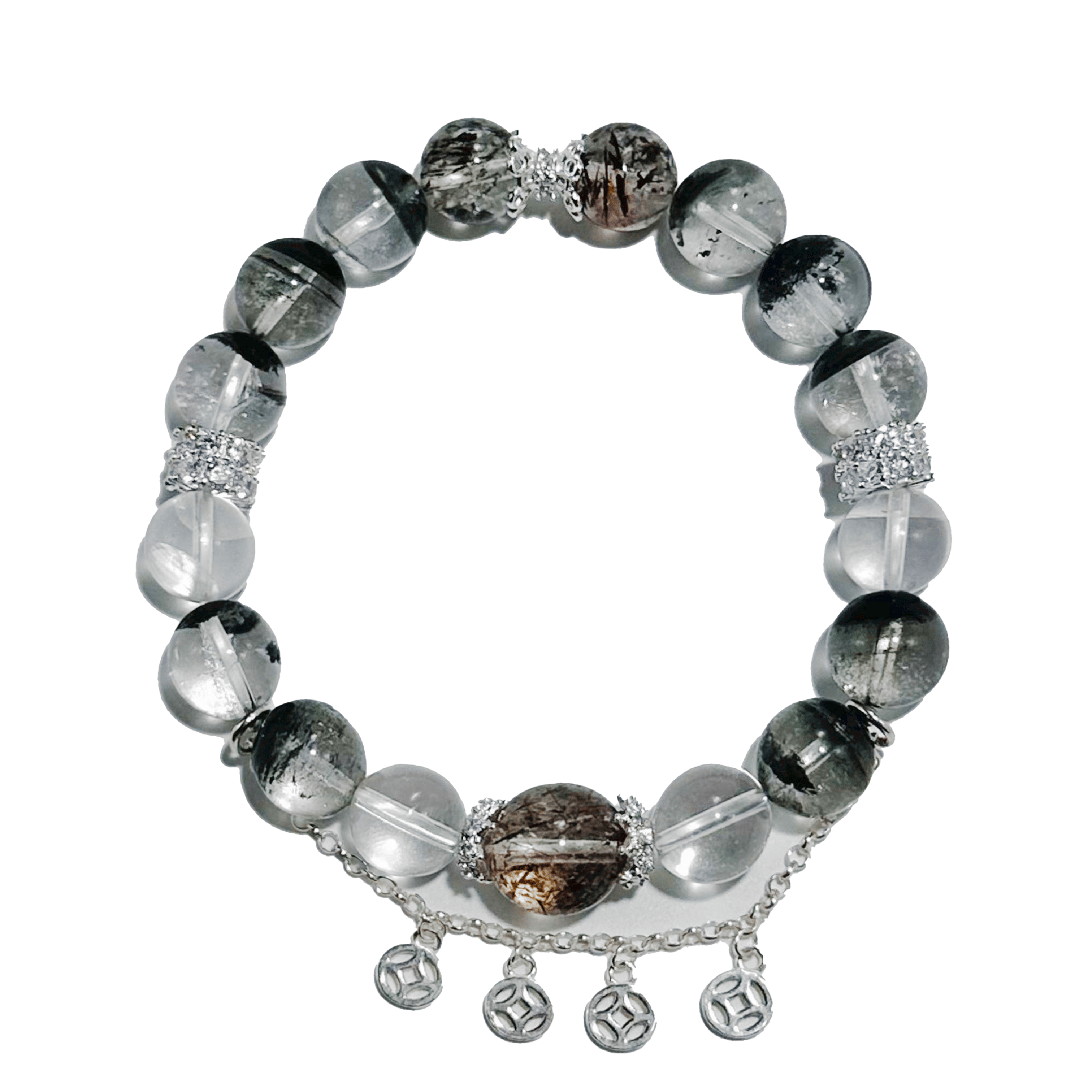 Sacred Grove – Rutilated Quartz & Moss Agate crystal Bracelet - ASTROSOUL