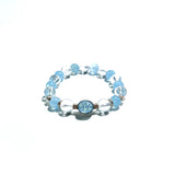 Blue Chalcedony & Quartz crystal Bracelet - ASTROSOUL