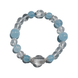 Sky Whisper – Aquamarine & Clear Quartz crystal Bracelet - ASTROSOUL