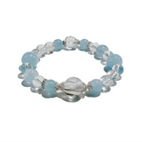 Sky Whisper – Aquamarine & Clear Quartz crystal Bracelet - ASTROSOUL