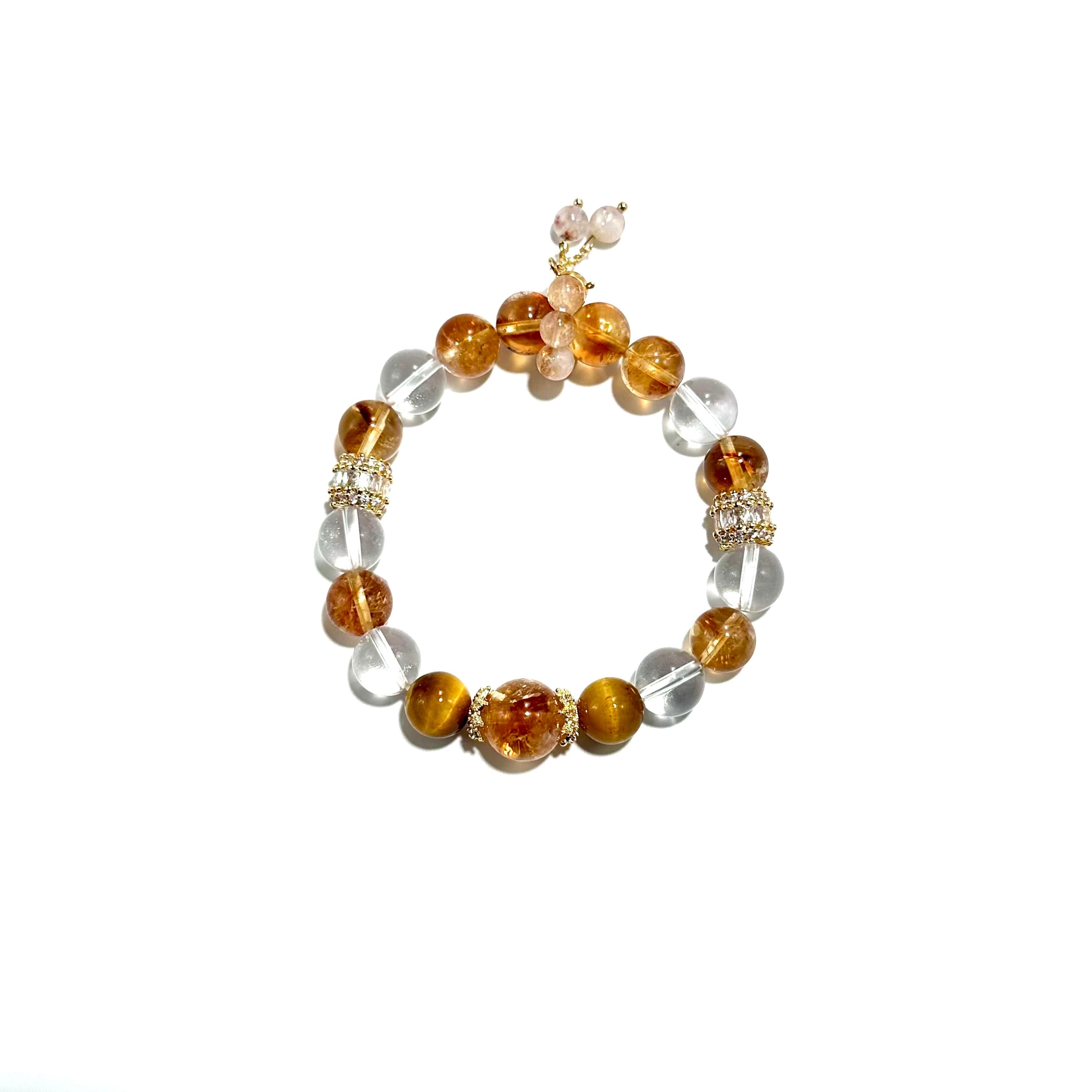 Solar Prosperity – Citrine & Golden Tiger crystal Bracelet
