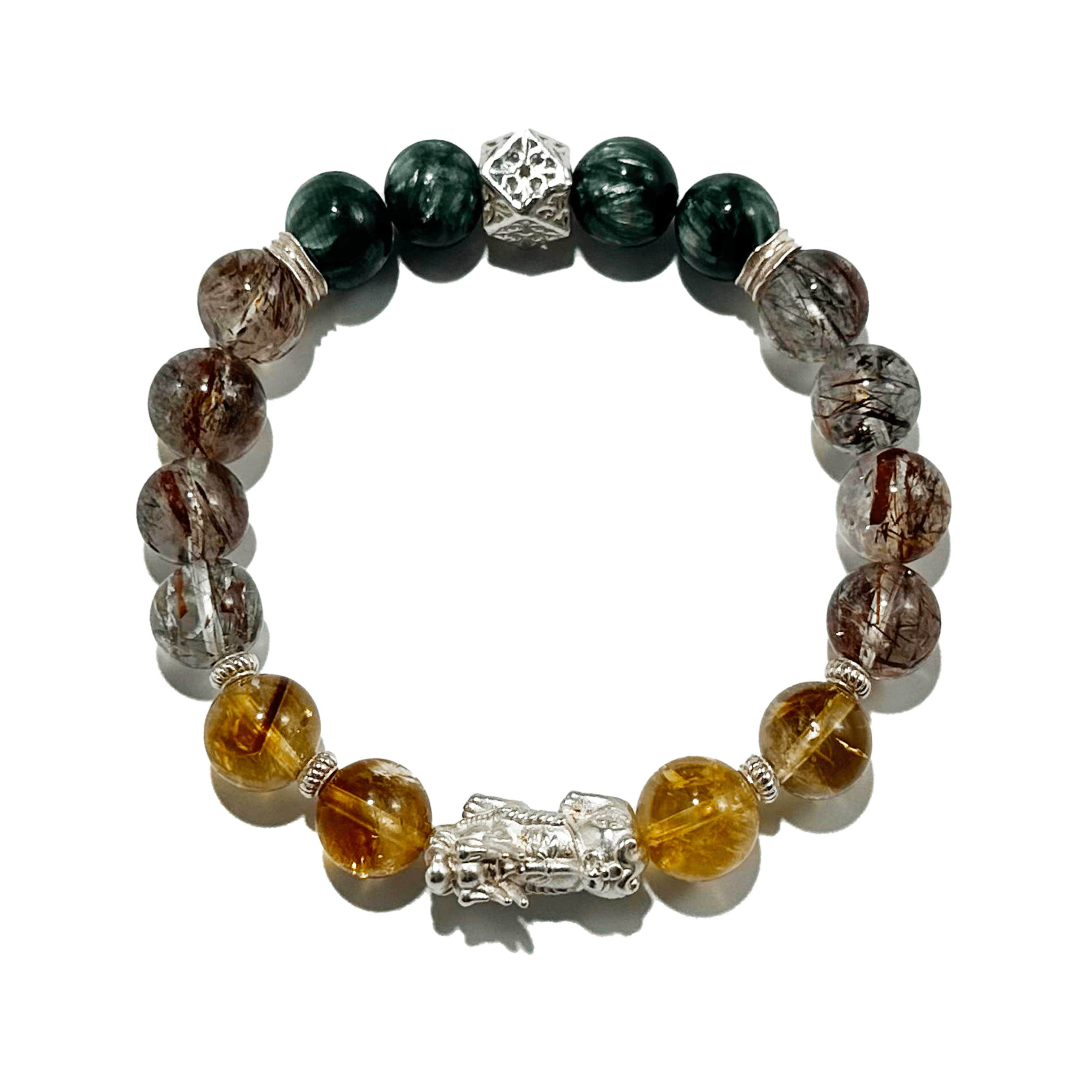 Wealth Guardian Bracelet – Citrine, Rutilated Quartz & Pixiu - ASTROSOUL