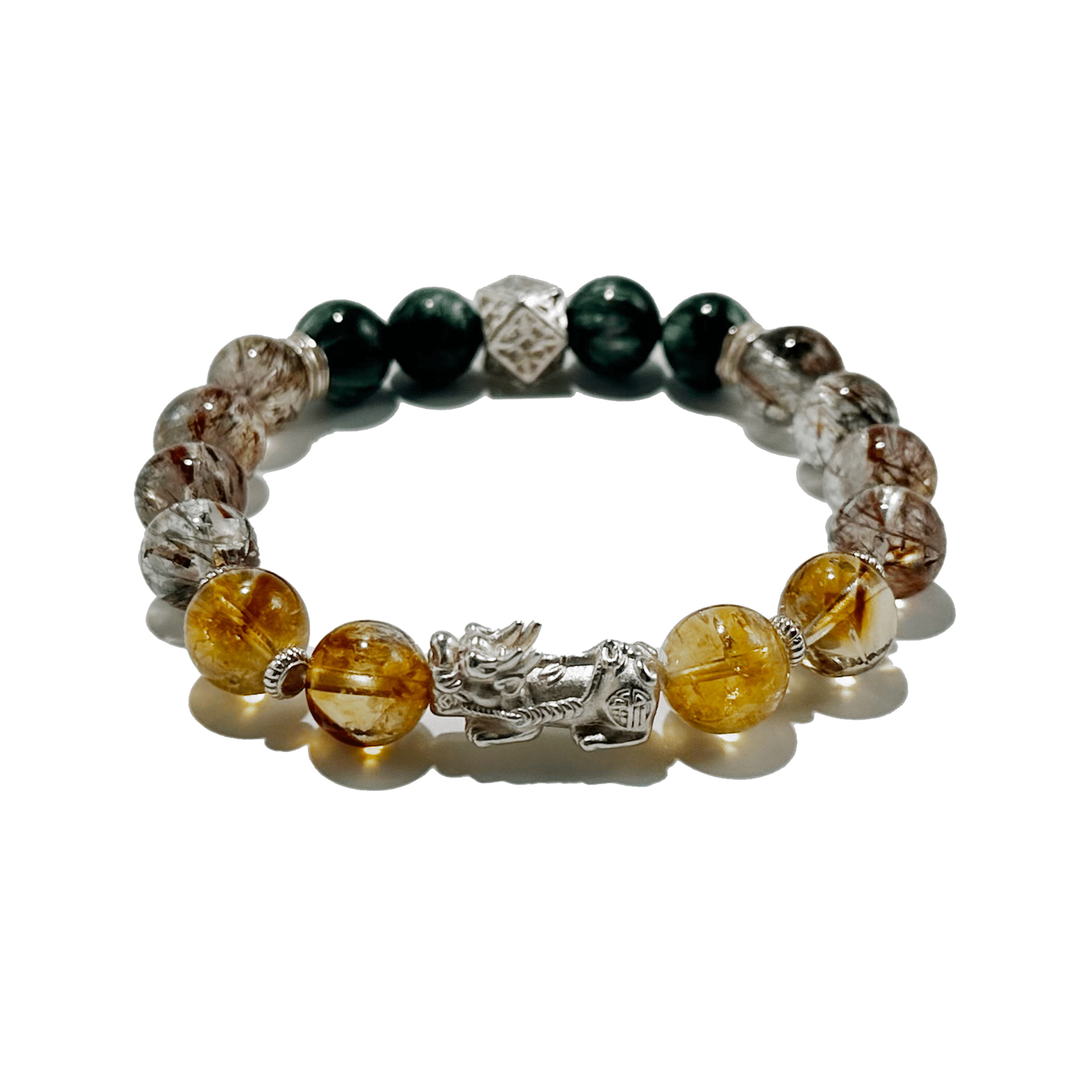 Wealth Guardian Bracelet – Citrine, Rutilated Quartz & Pixiu - ASTROSOUL